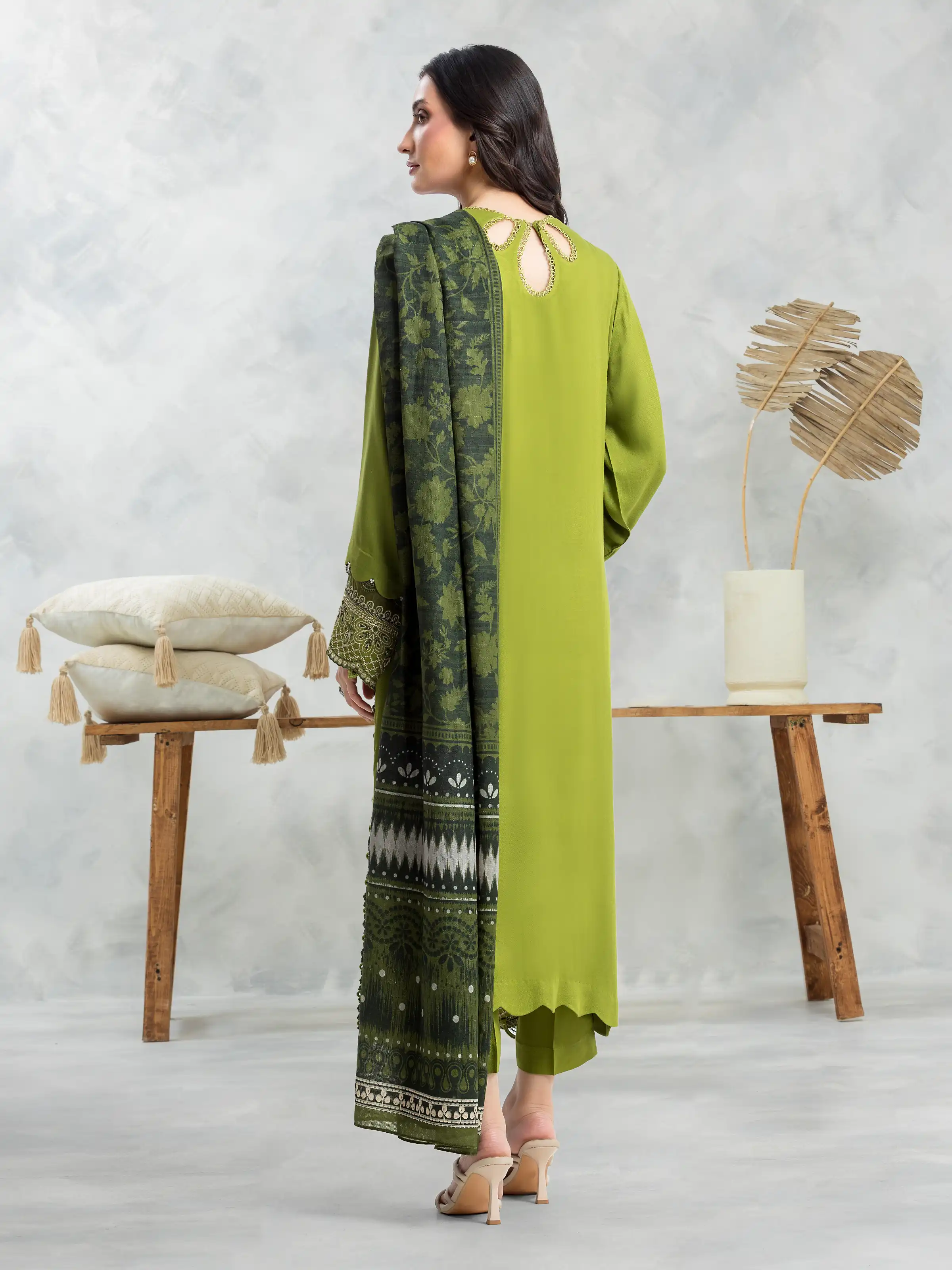 Embroidered Viscose Suit - EWU24V13-30233-3P - Image 4