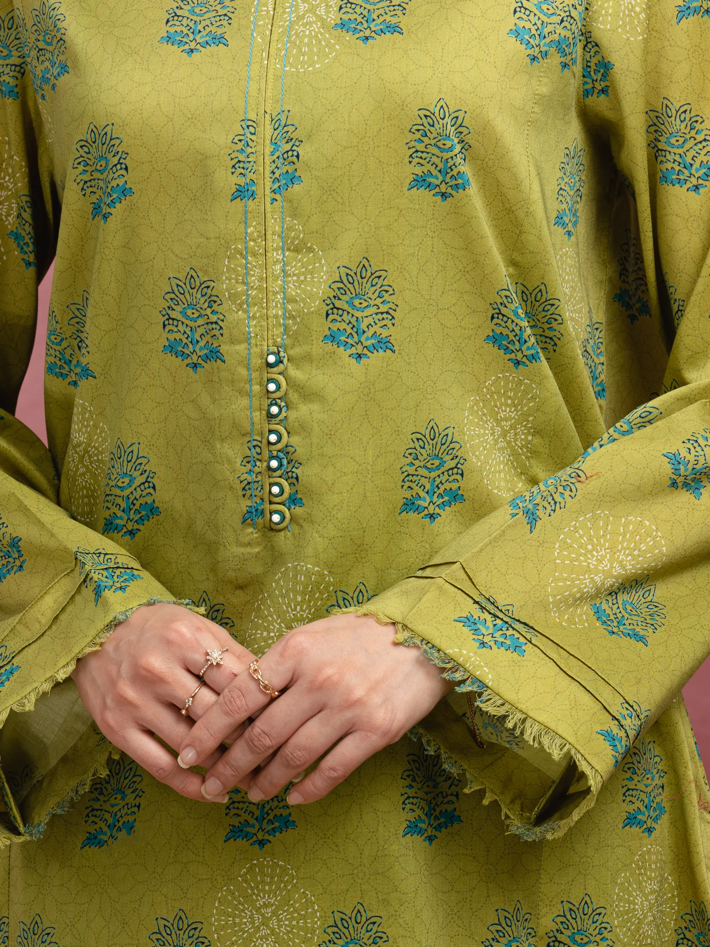 Printed Lawn Suit - EWU5A1-35053-3P - Image 4
