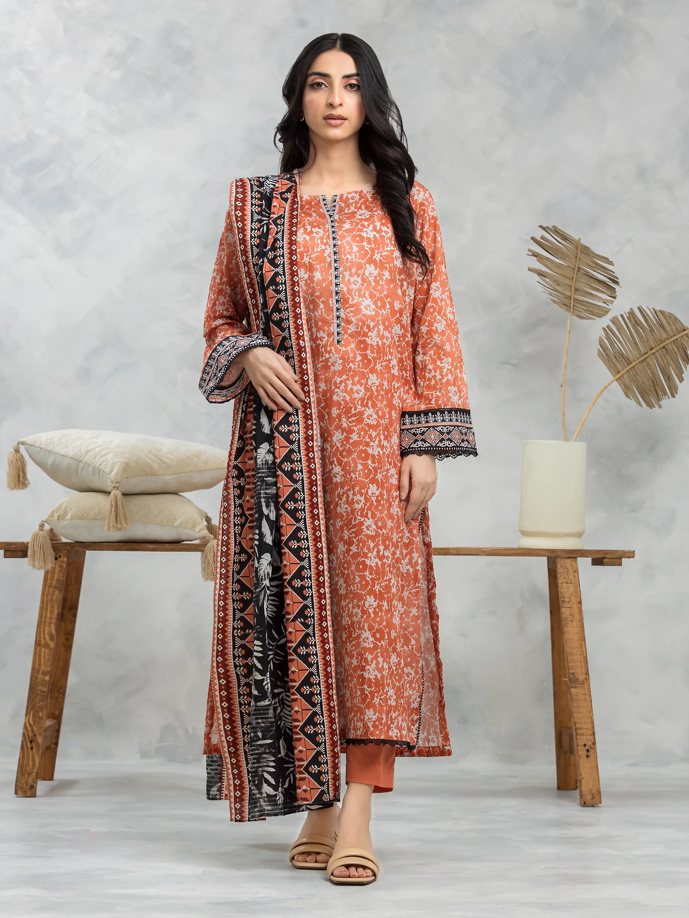 Printed Cambric Suit - EWU24A2-28339-3P