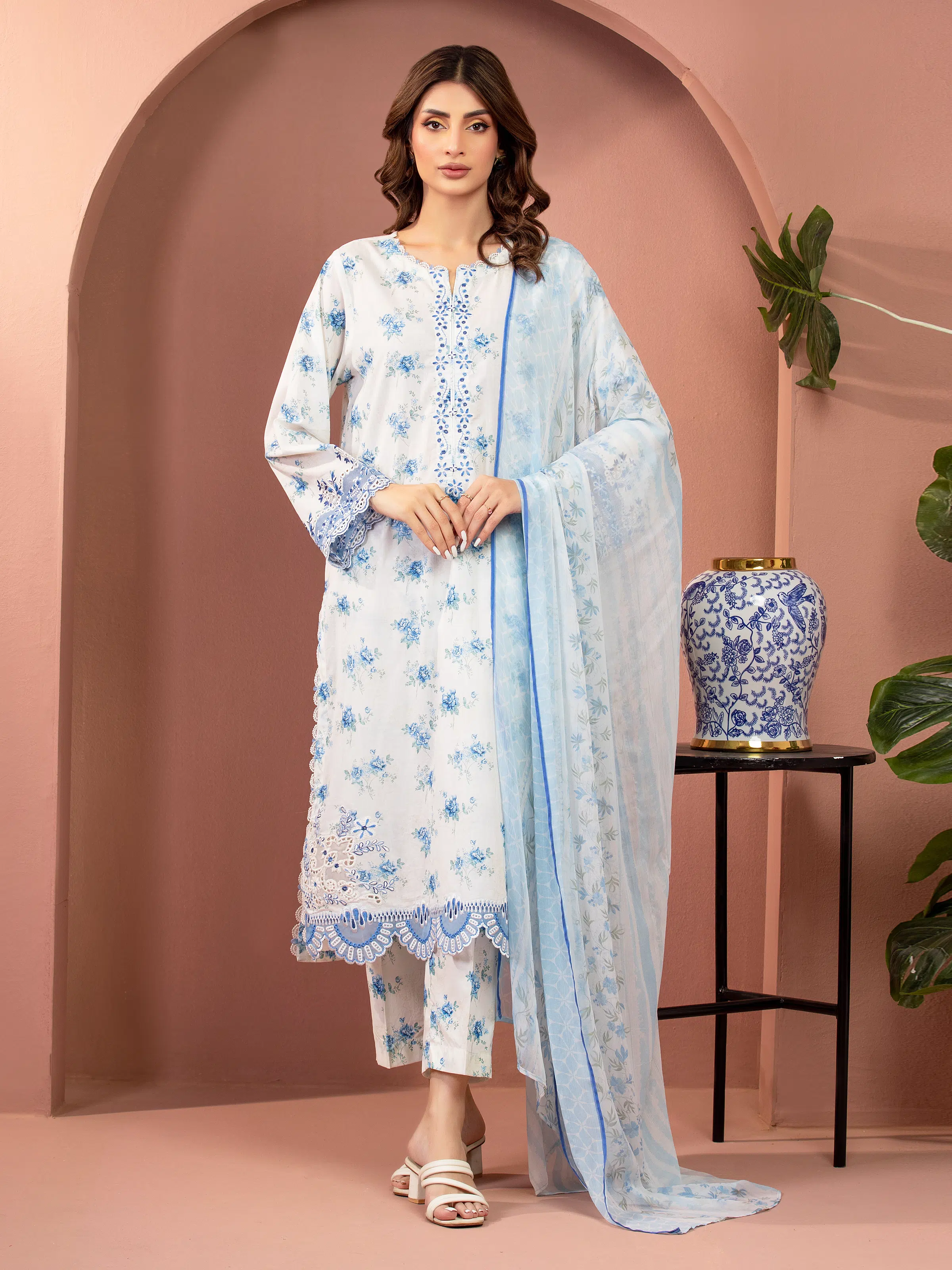 Embroidered Lawn Suit - EWU5V1-31488-3P