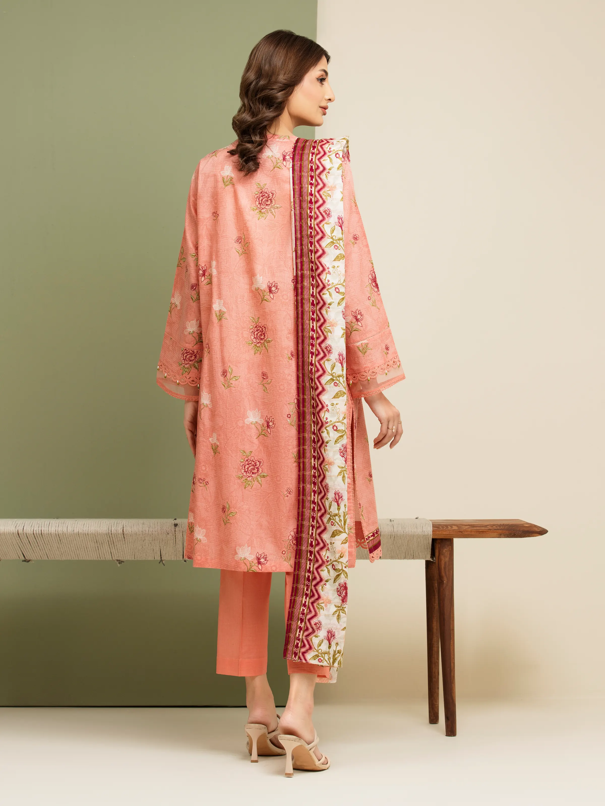 Printed Zari Lawn Suit - EWU5M6-007-3P - Image 2