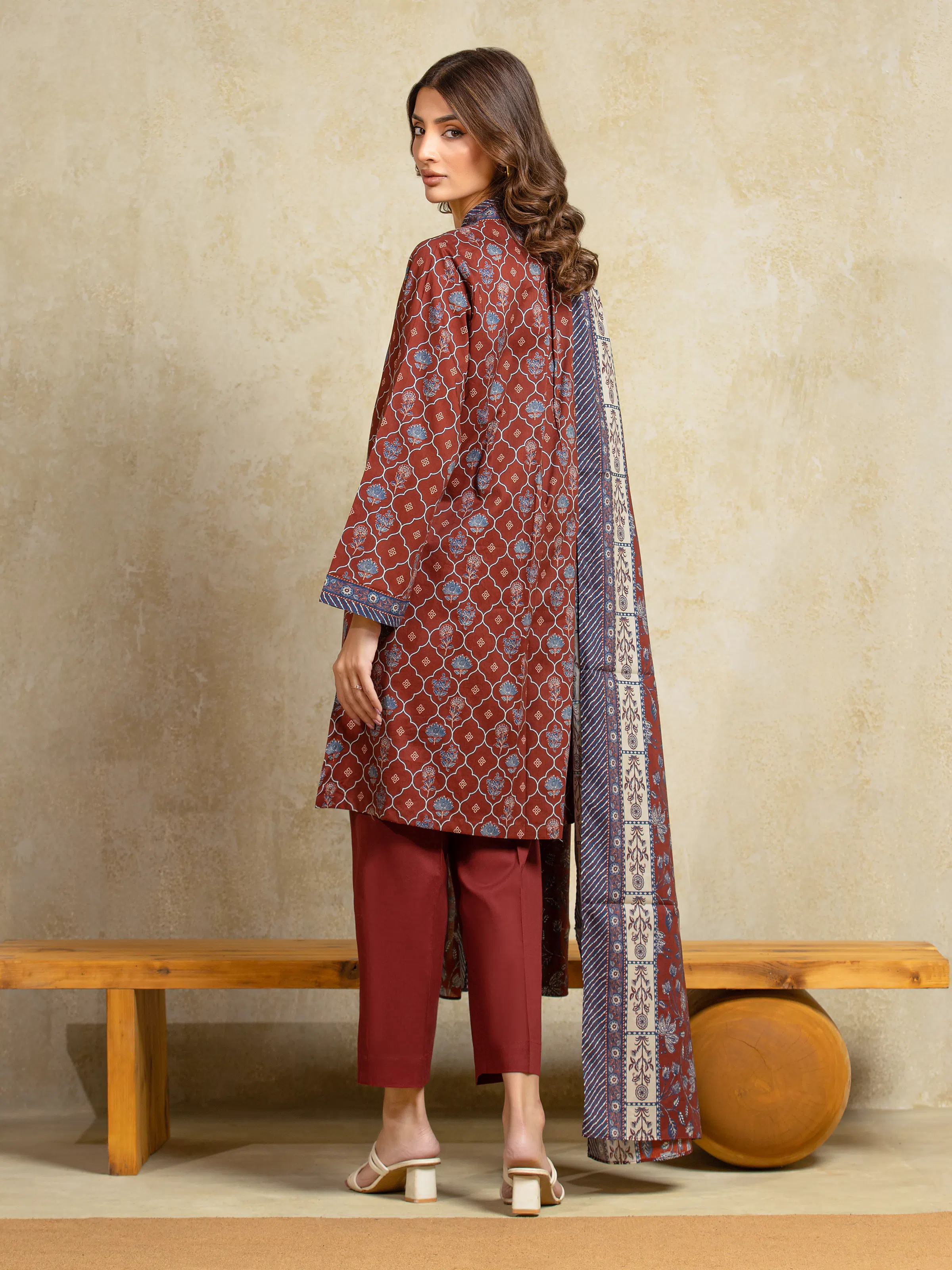 Printed Khaddar Suit - EWU5A3-35914-3P - Image 6