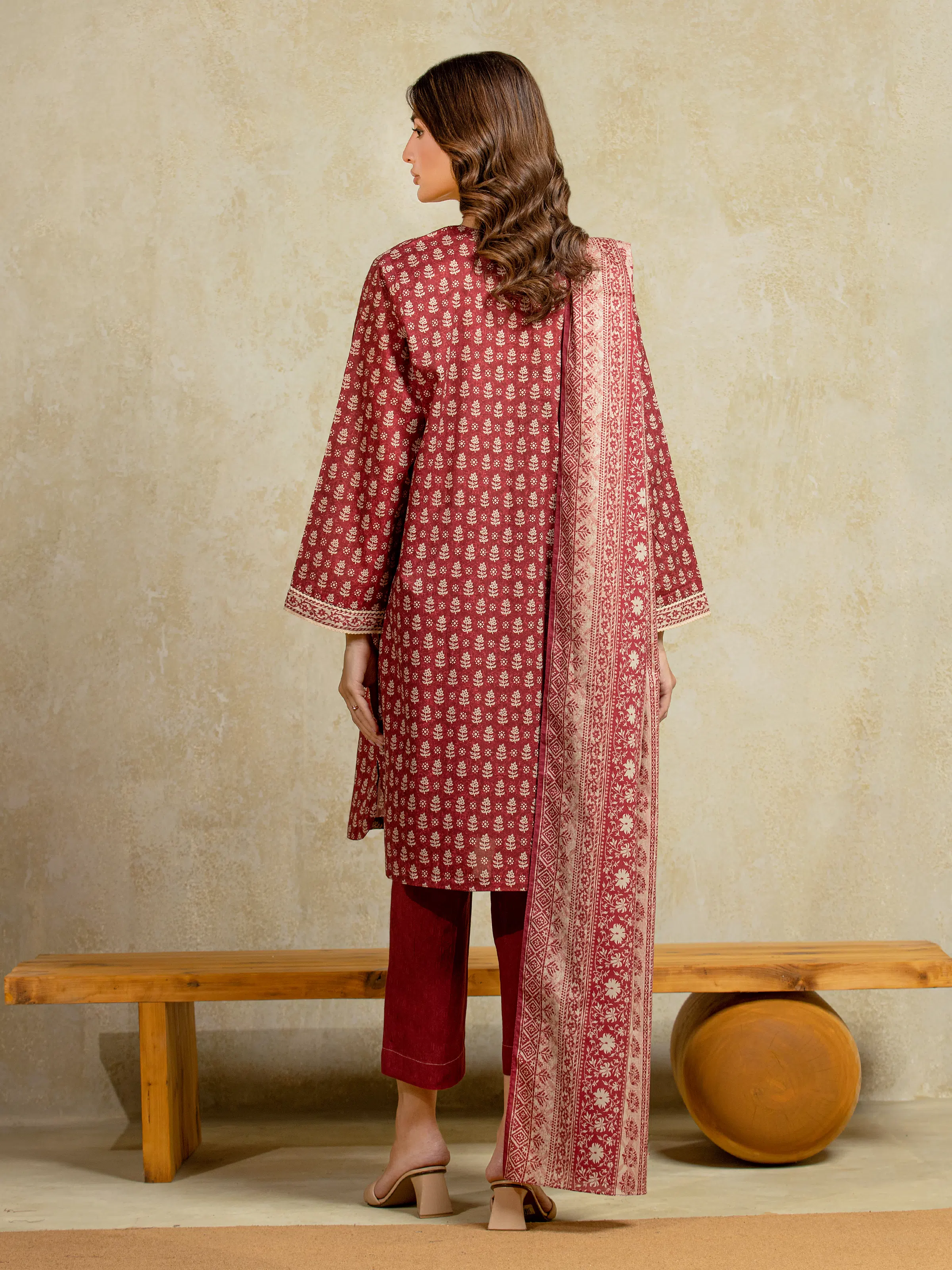 Printed Khaddar Shirt Trouser - EWU5A3-35915ST - Image 6