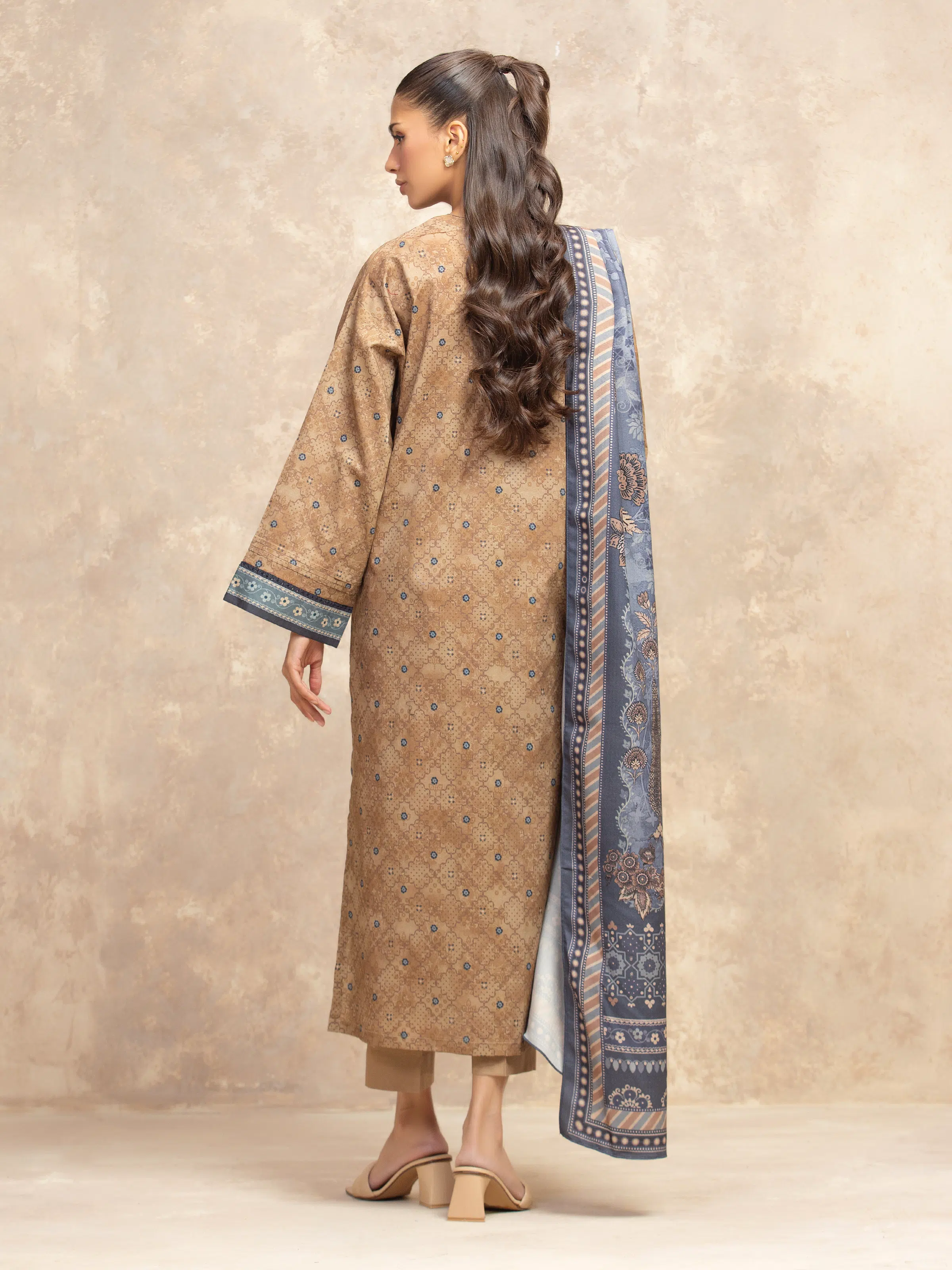 Printed Khaddar Suit - EWU5M3-011-3P - Image 6
