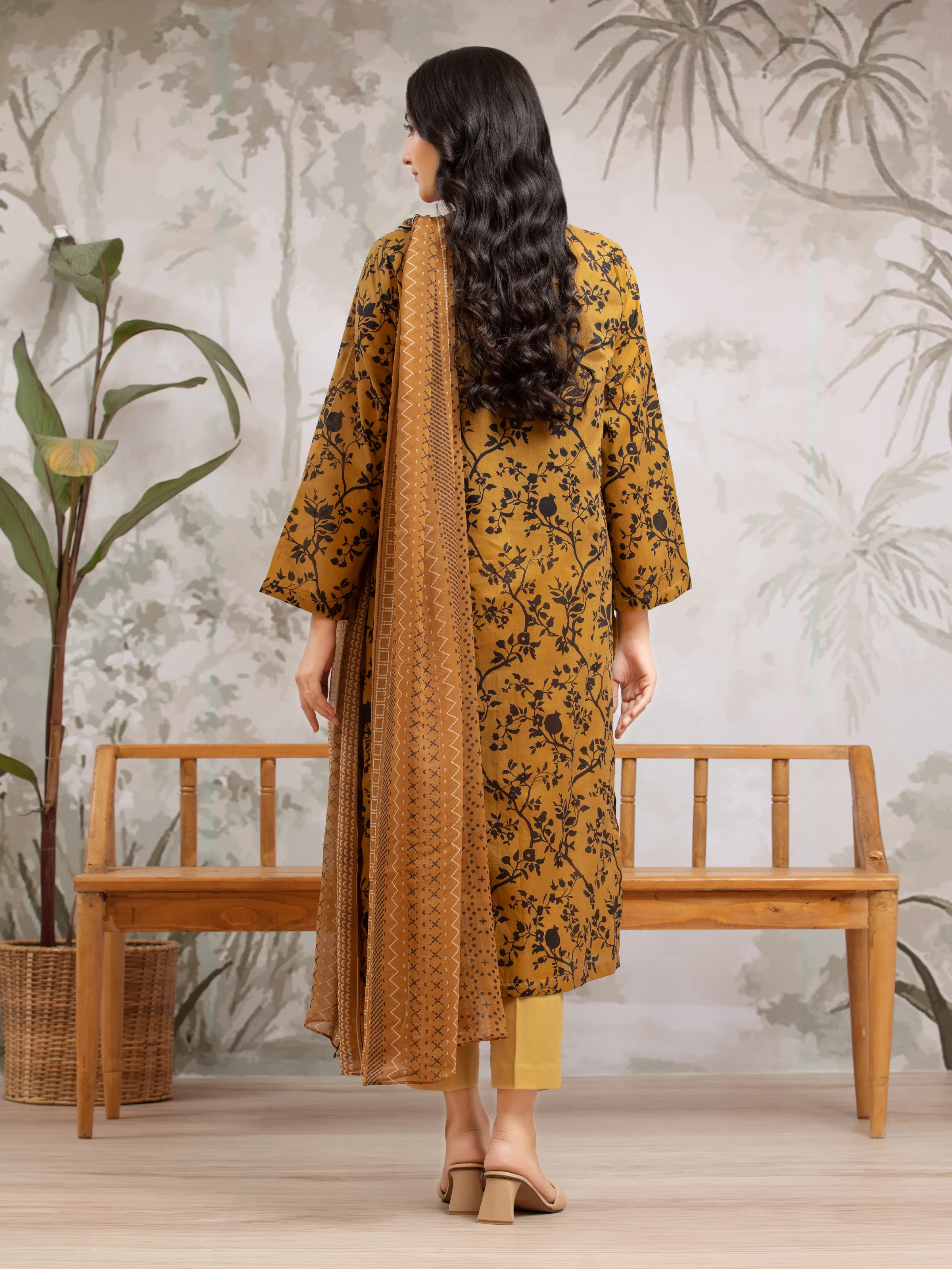 Printed Khaddar Shirt Trouser - EWU24M2-173ST - Image 3