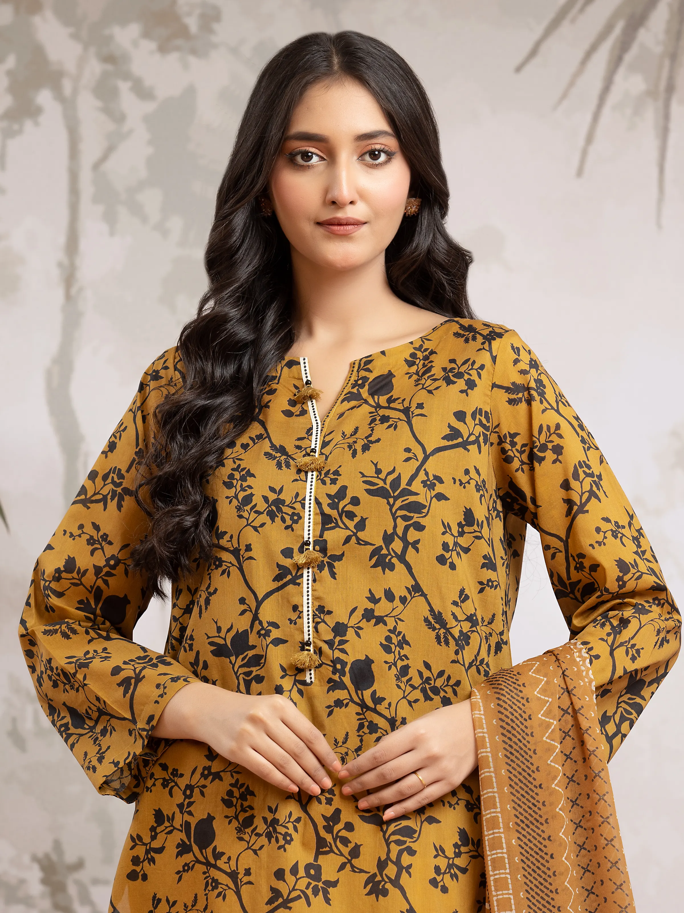 Printed Khaddar Shirt Trouser - EWU24M2-173ST - Image 4