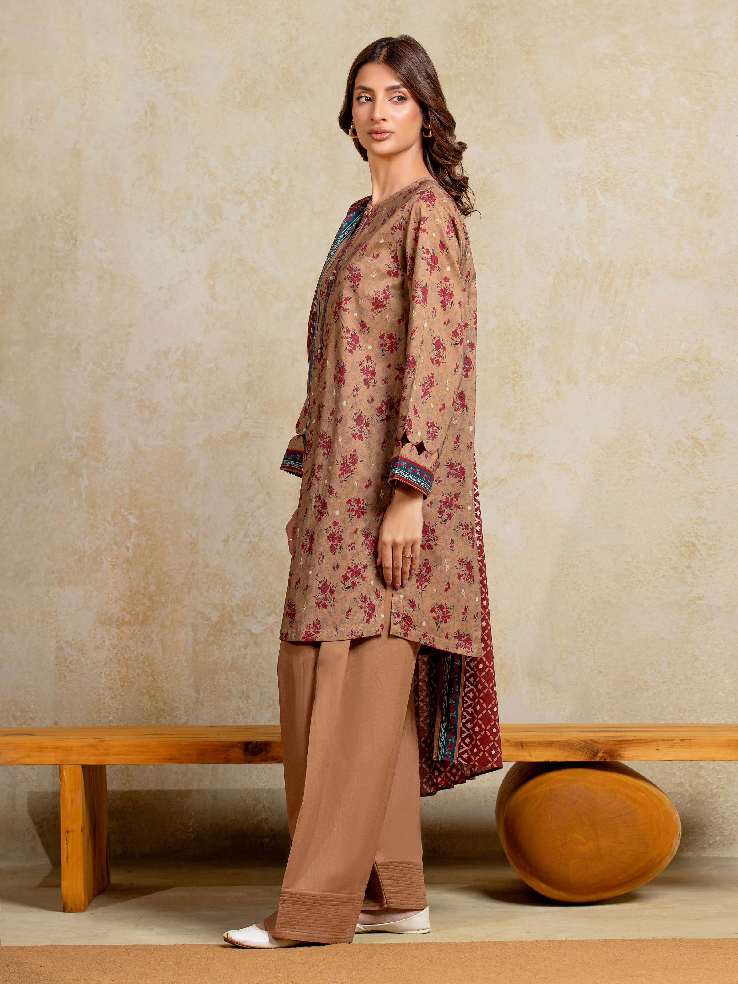 Printed Khaddar Suit - EWU5A3-35910-3P - Image 5