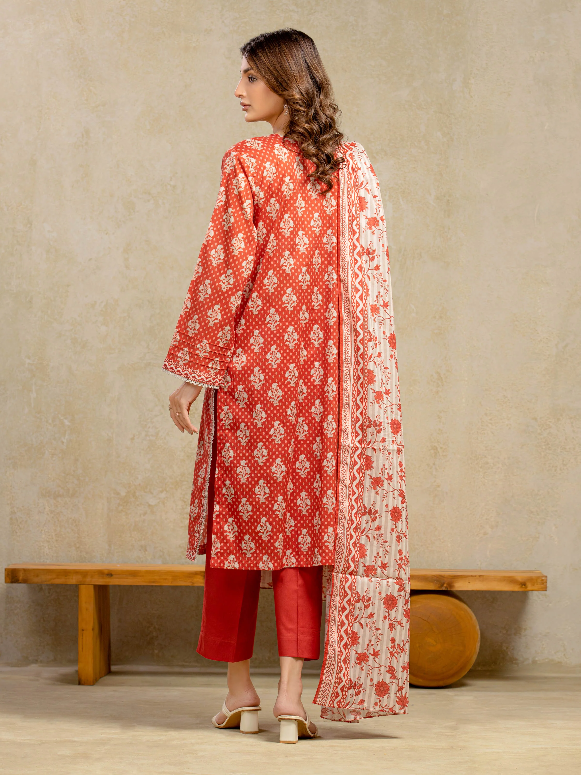 Printed Khaddar Suit - EWU5A3-35938-3P - Image 6