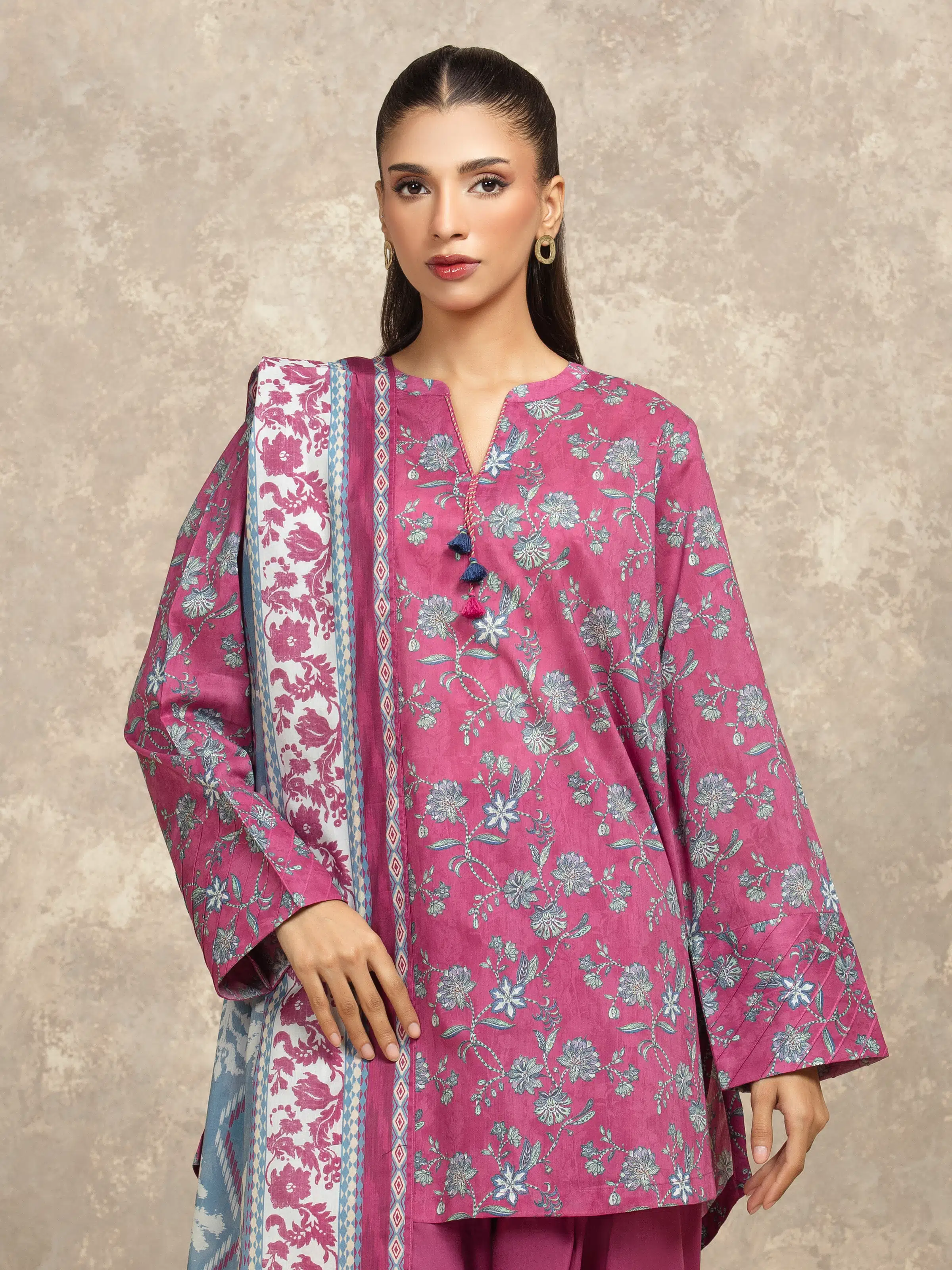 Printed Khaddar Shirt Trouser - EWU5A3-36031ST - Image 2