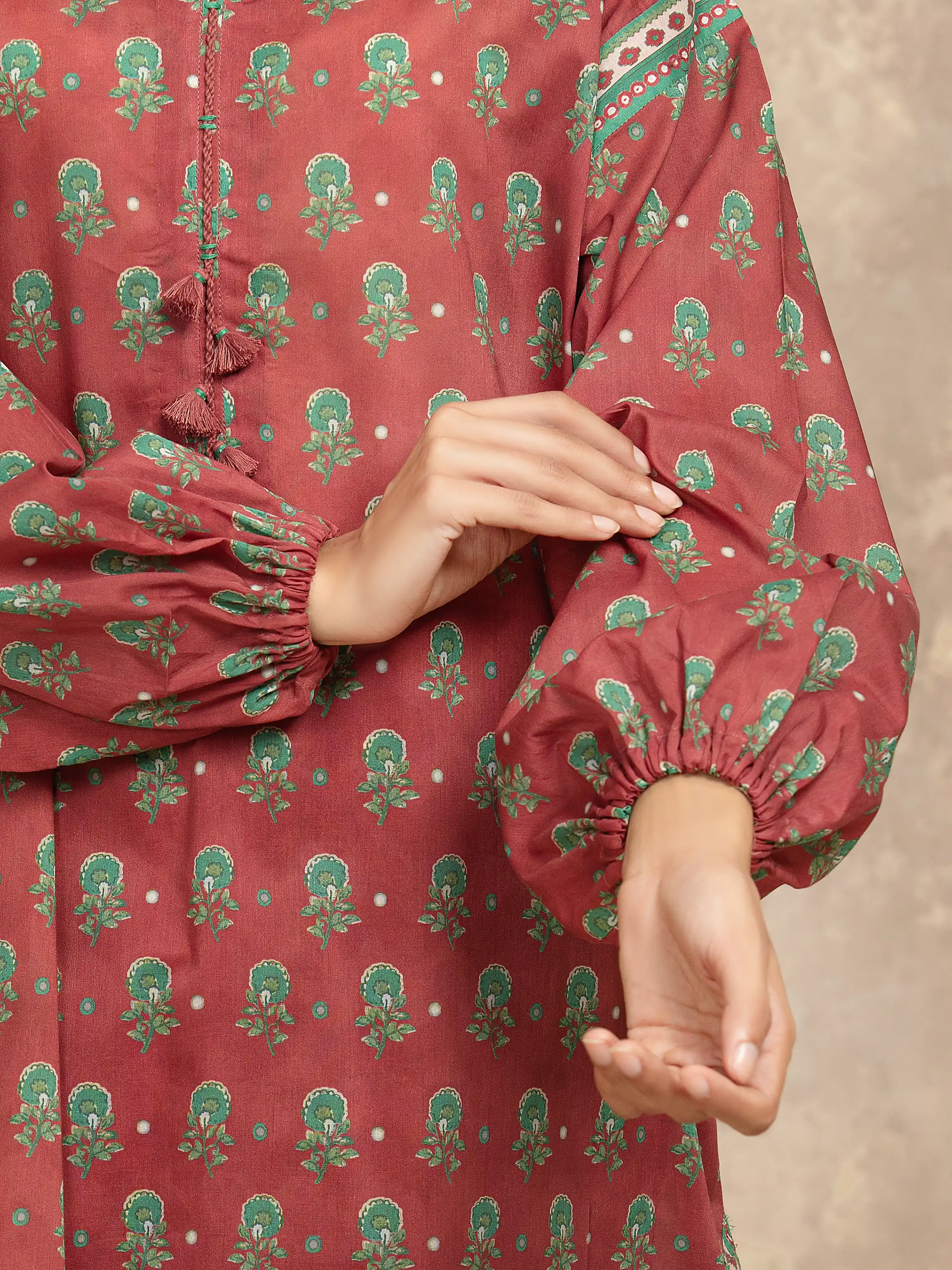 Printed Khaddar Shirt Trouser - EWU5A3-36039ST - Image 4