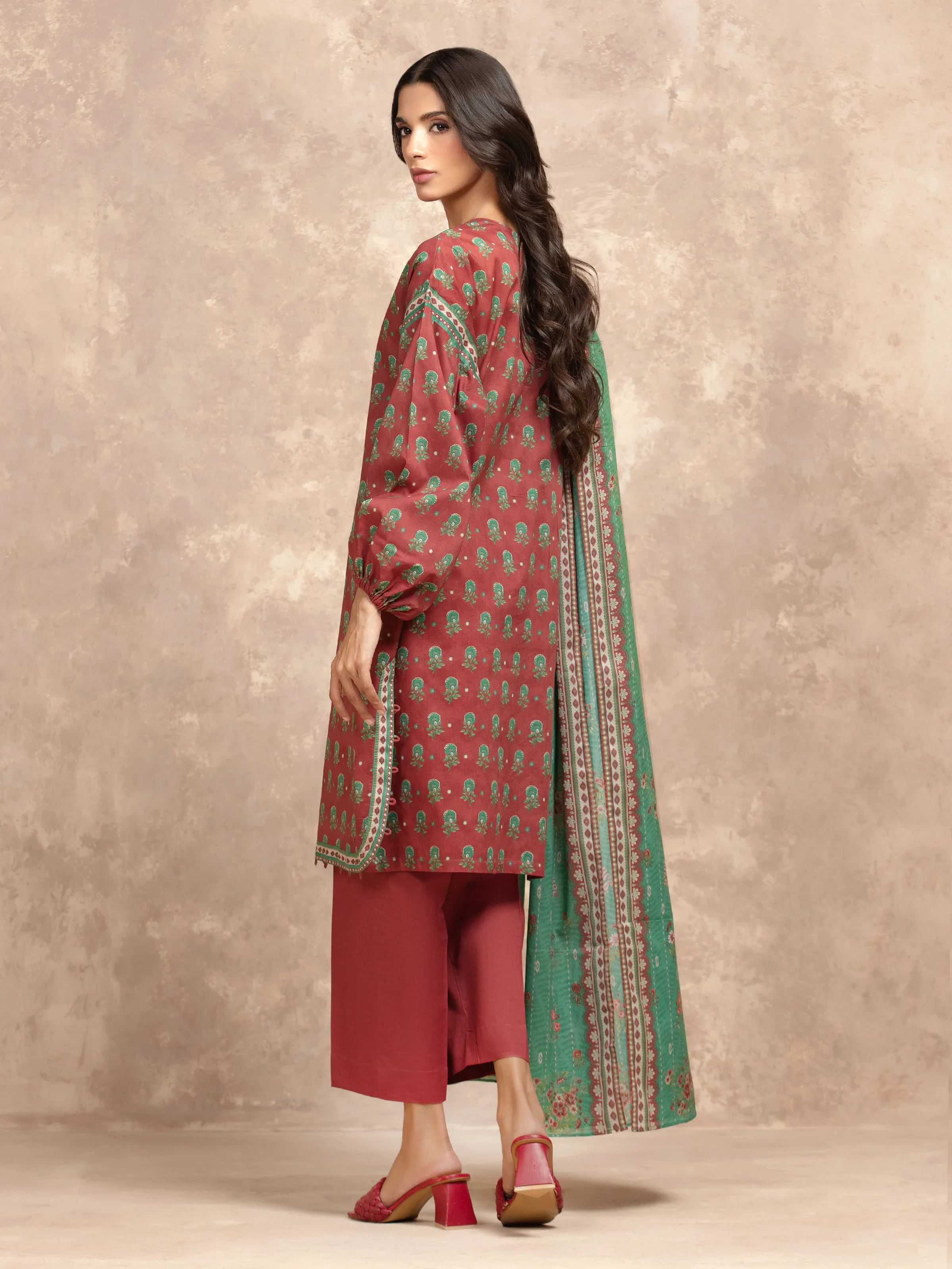 Printed Khaddar Shirt Trouser - EWU5A3-36039ST - Image 6