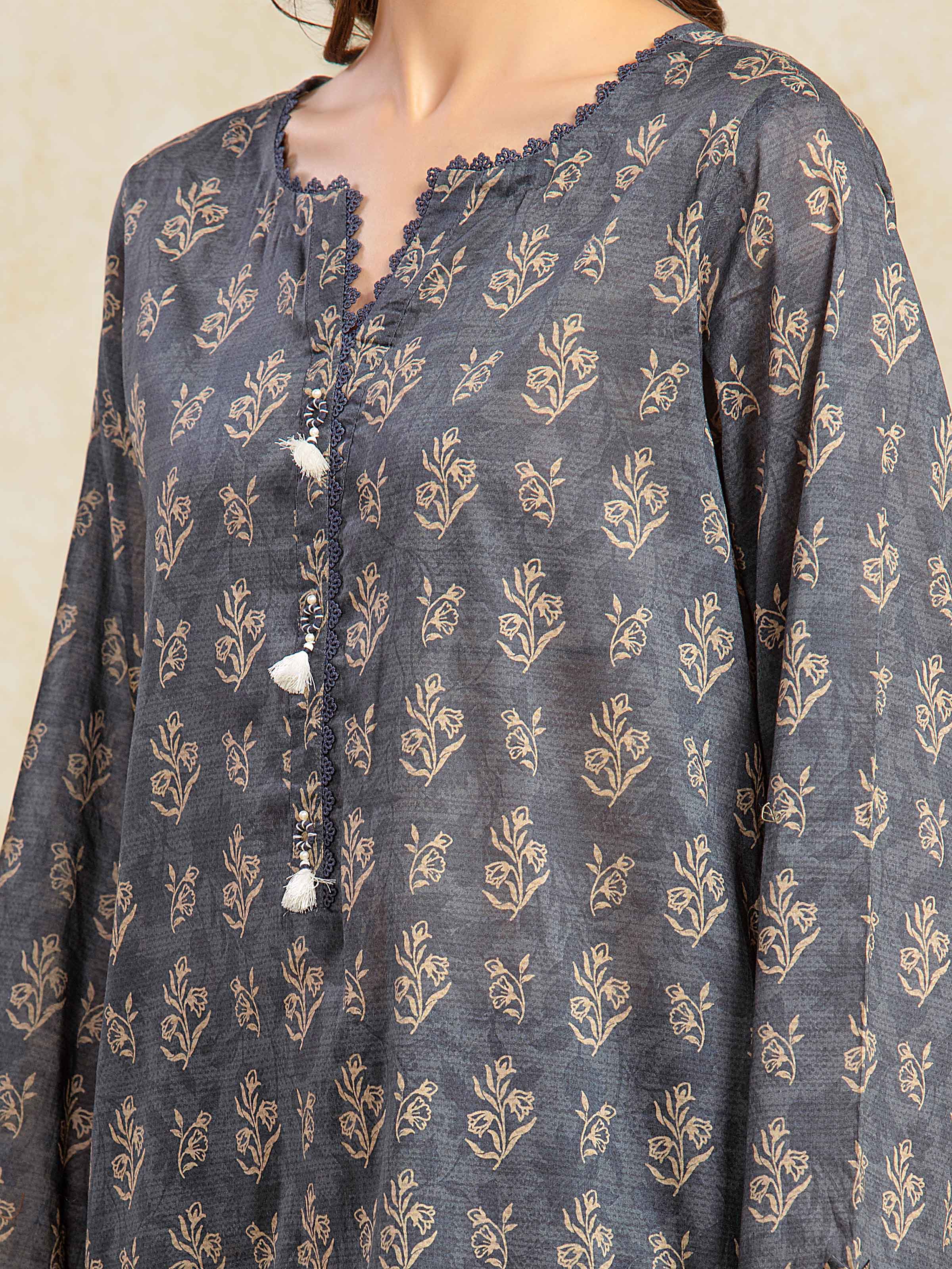Printed Khaddar Shirt Trouser - EWU5A3-36095ST - Image 4
