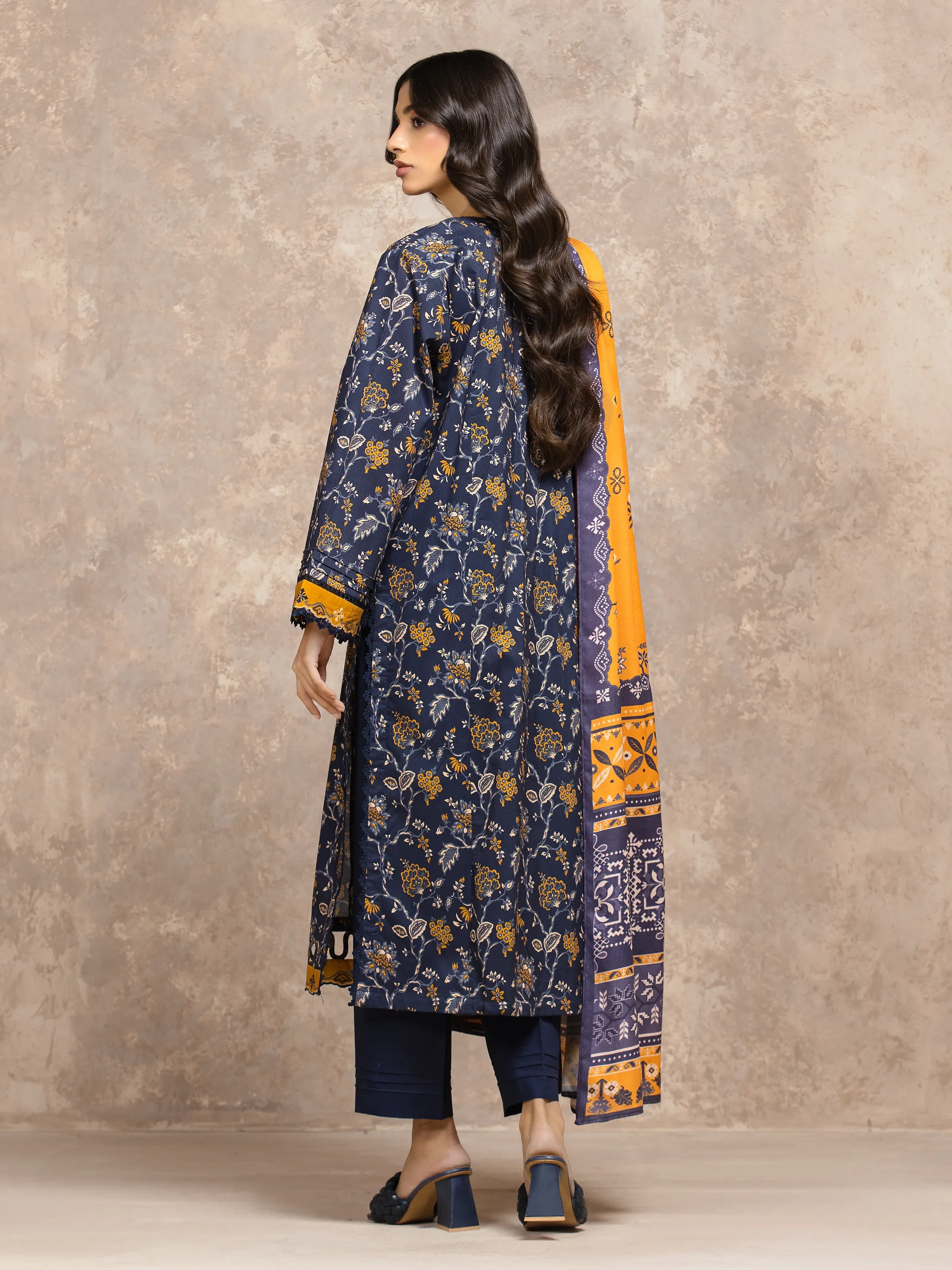 Printed Khaddar Shirt Trouser - EWU5M3-038ST - Image 6