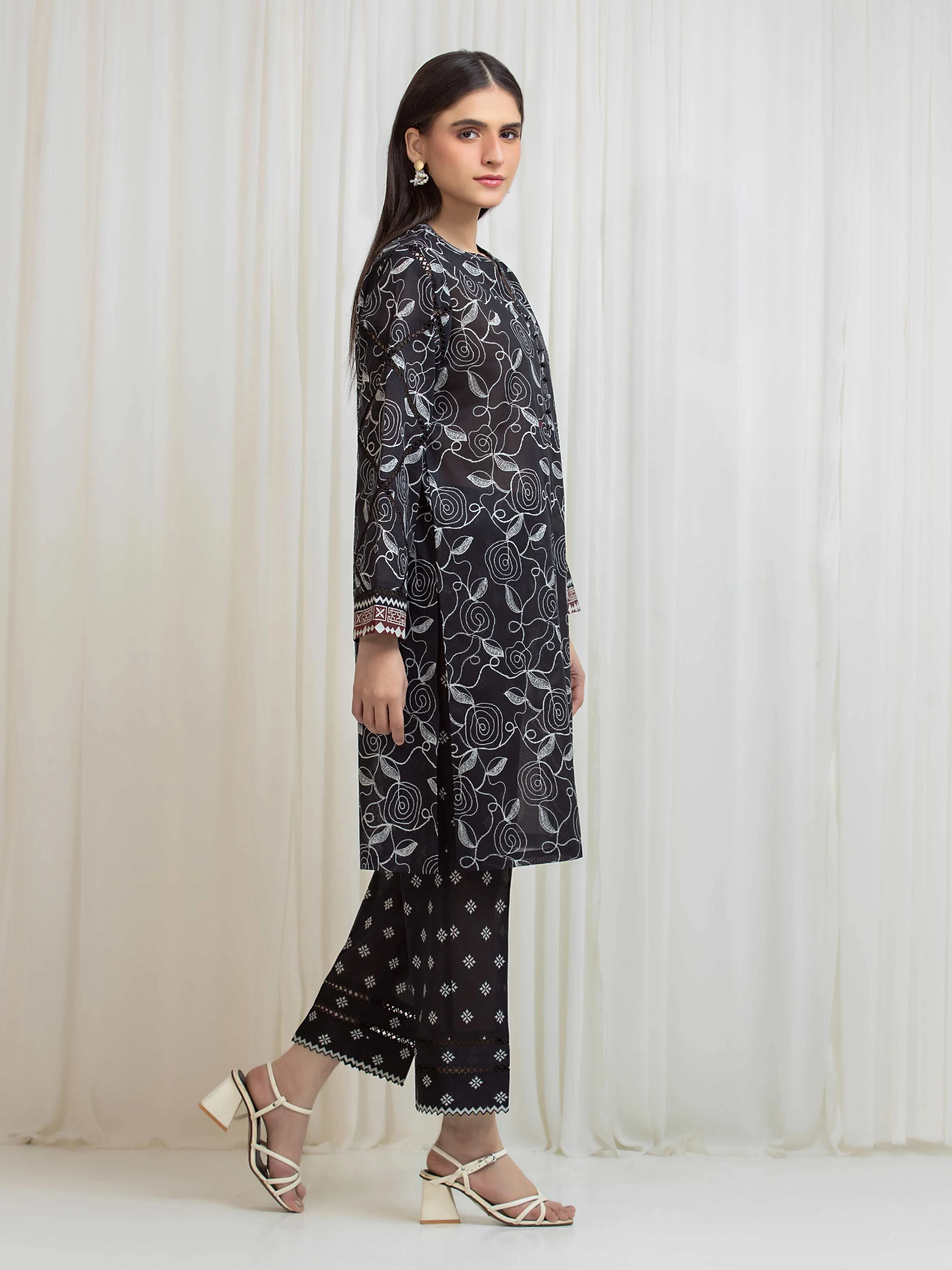Printed Lawn Shirt Trouser - EWU6A1-36815ST - Image 5