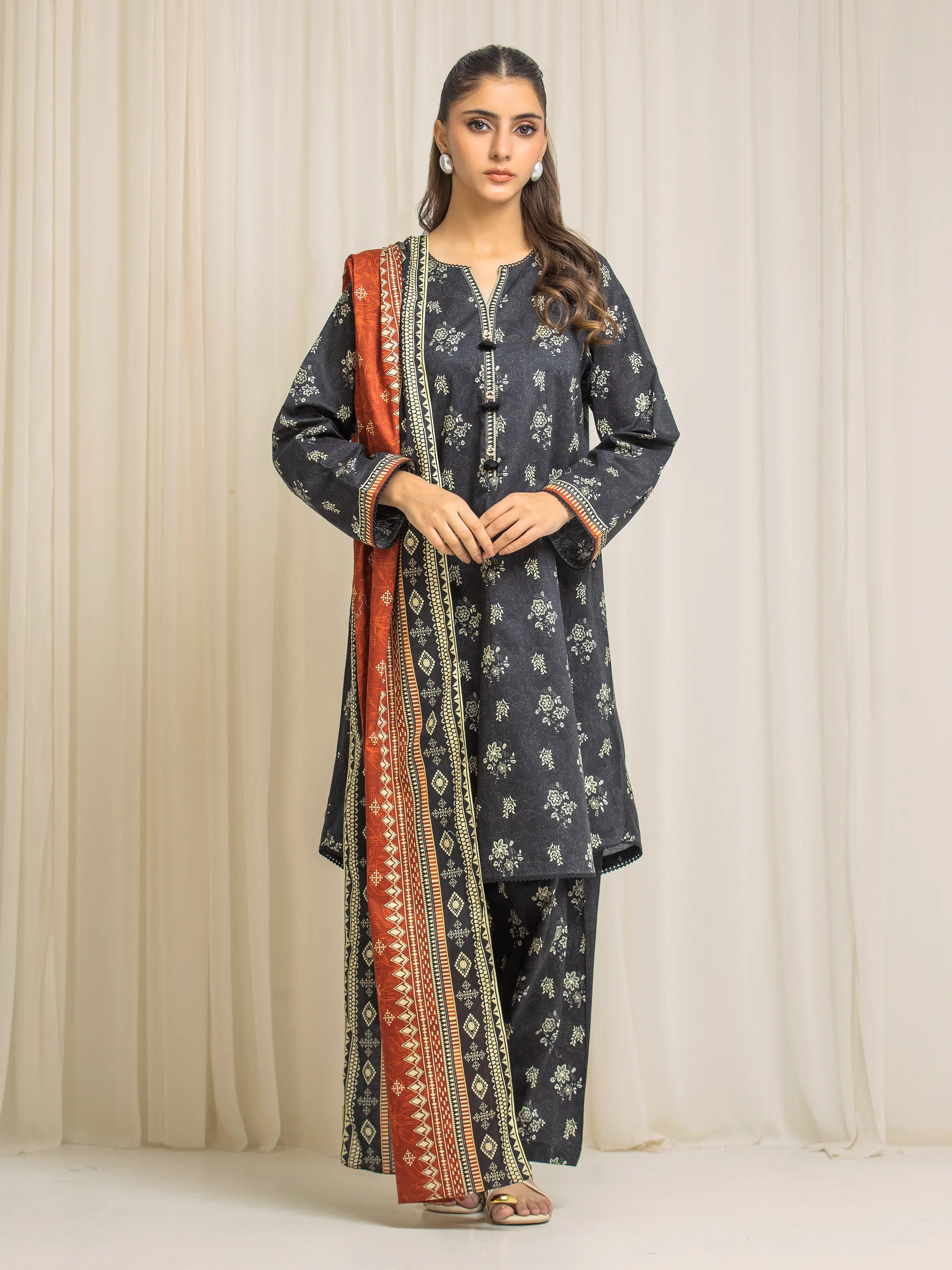 Printed Lawn Suit - EWU6A1-35286-3P