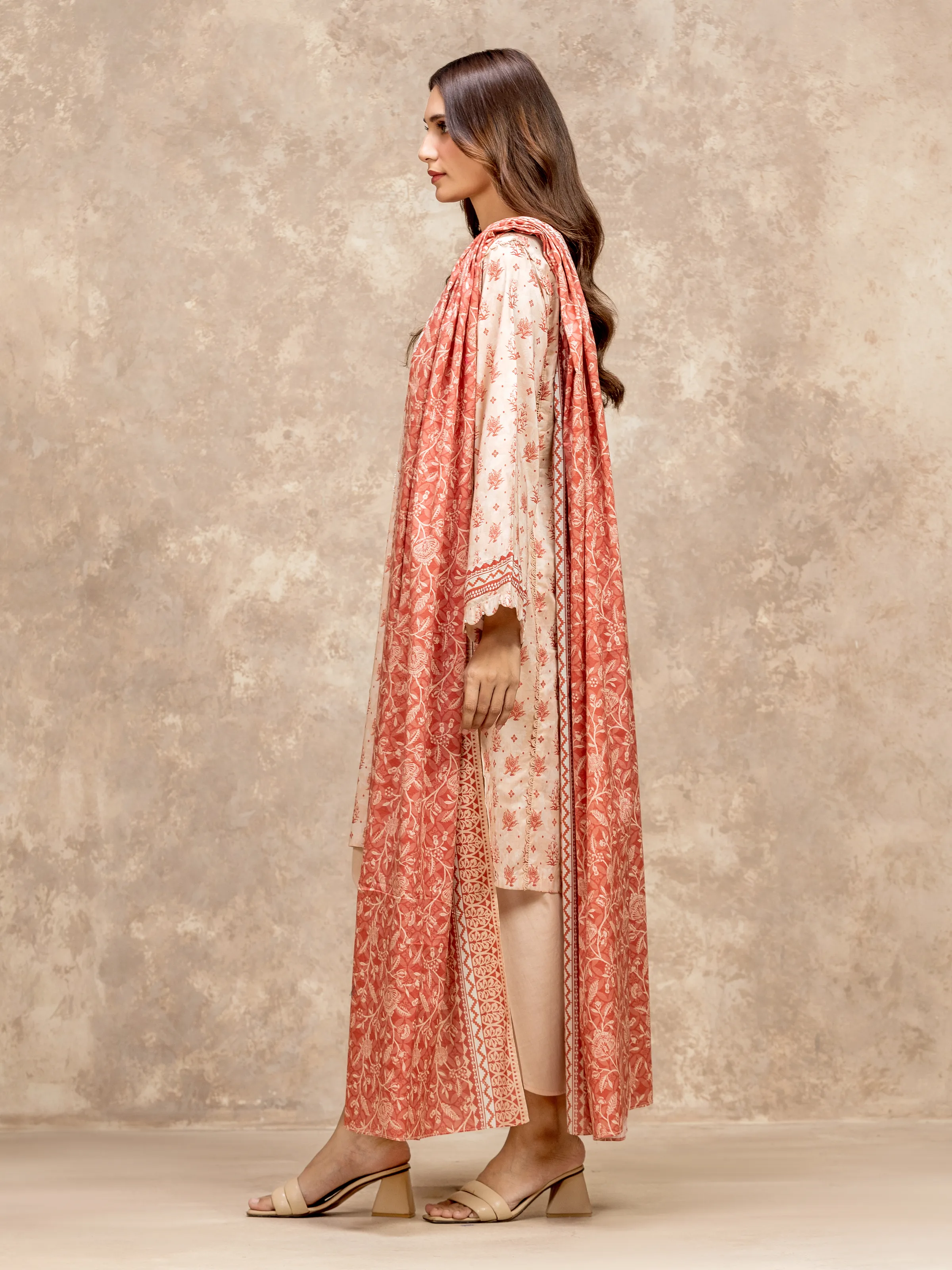 Printed Lawn Suit - EWU6A1-36528-3P - Image 4