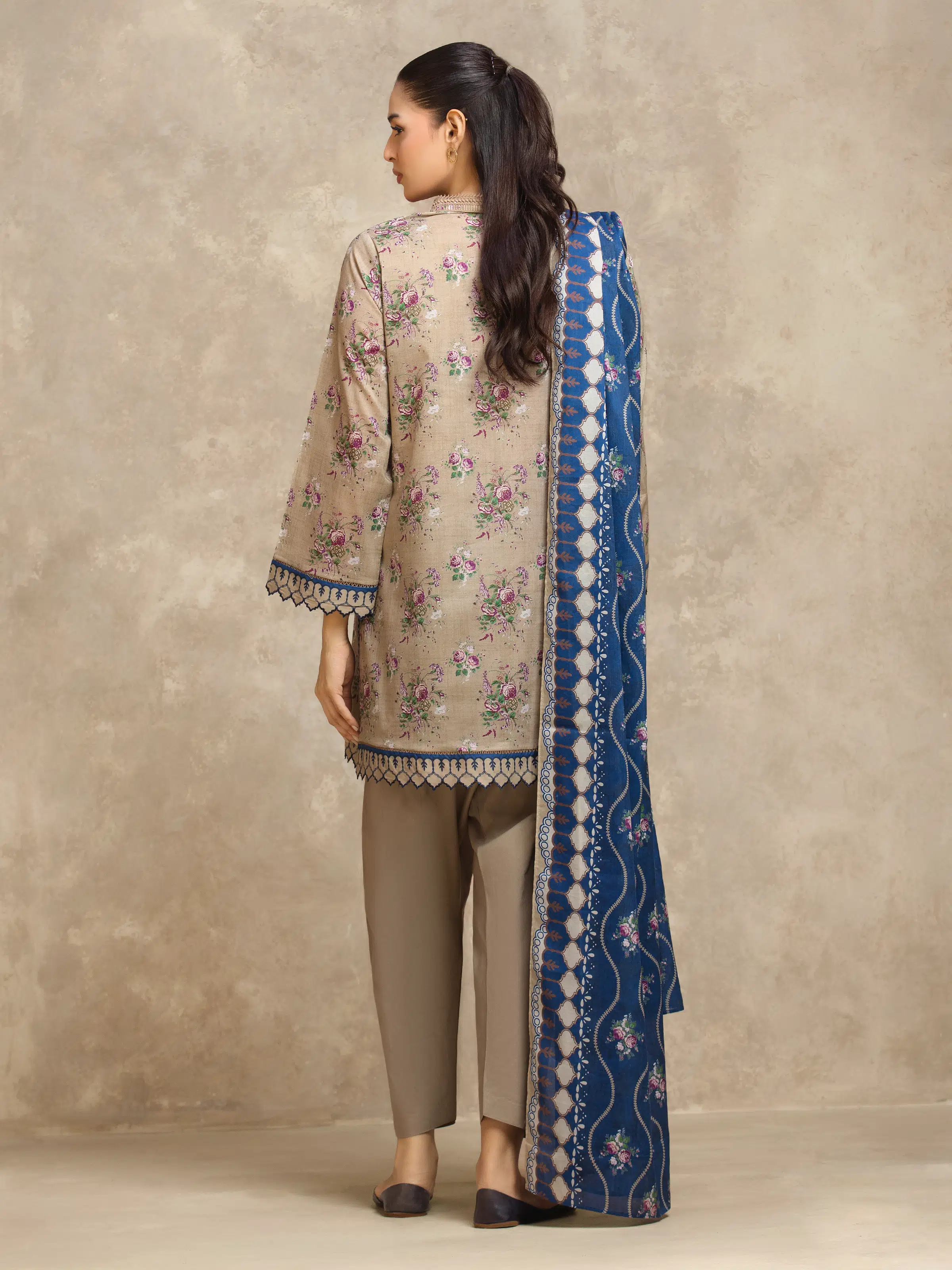 Printed Lawn Suit - EWU6A1-36558-3P - Image 6