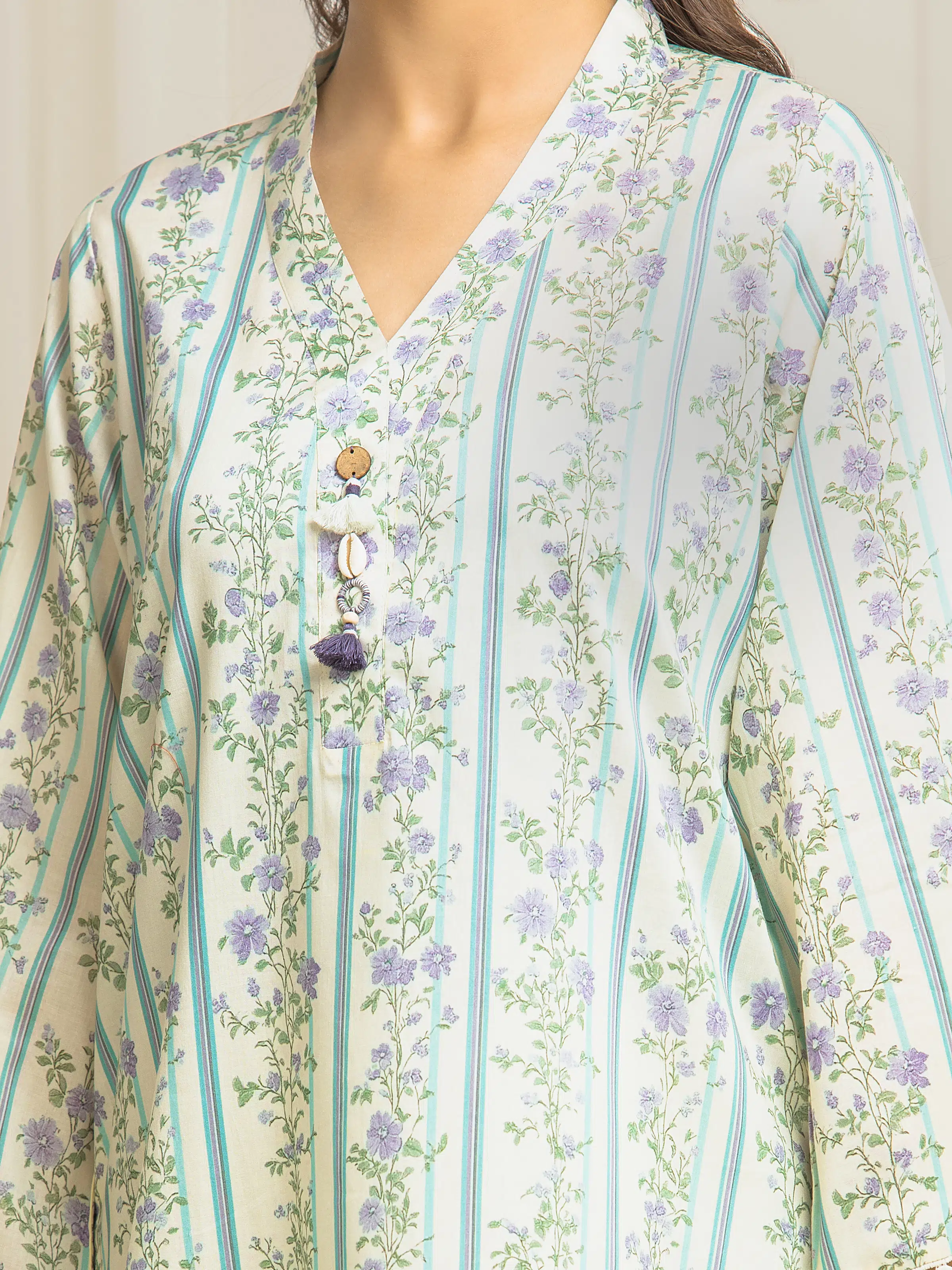 Printed Lawn Suit - EWU6A1-36568-3P - Image 4