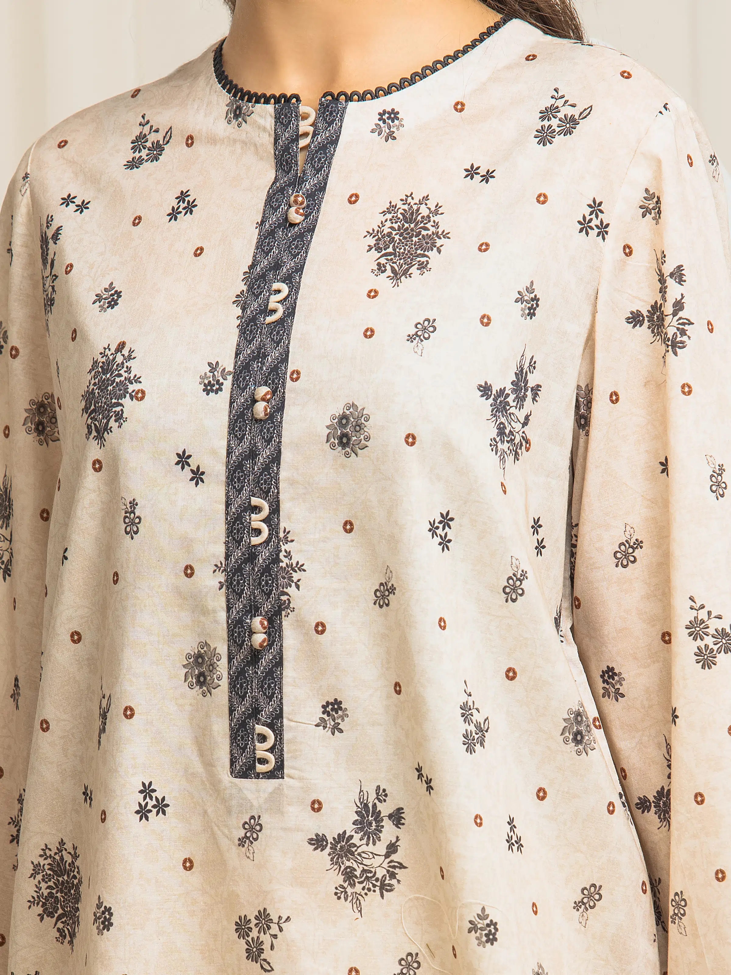 Printed Lawn Suit - EWU6A1-36570-3P - Image 4
