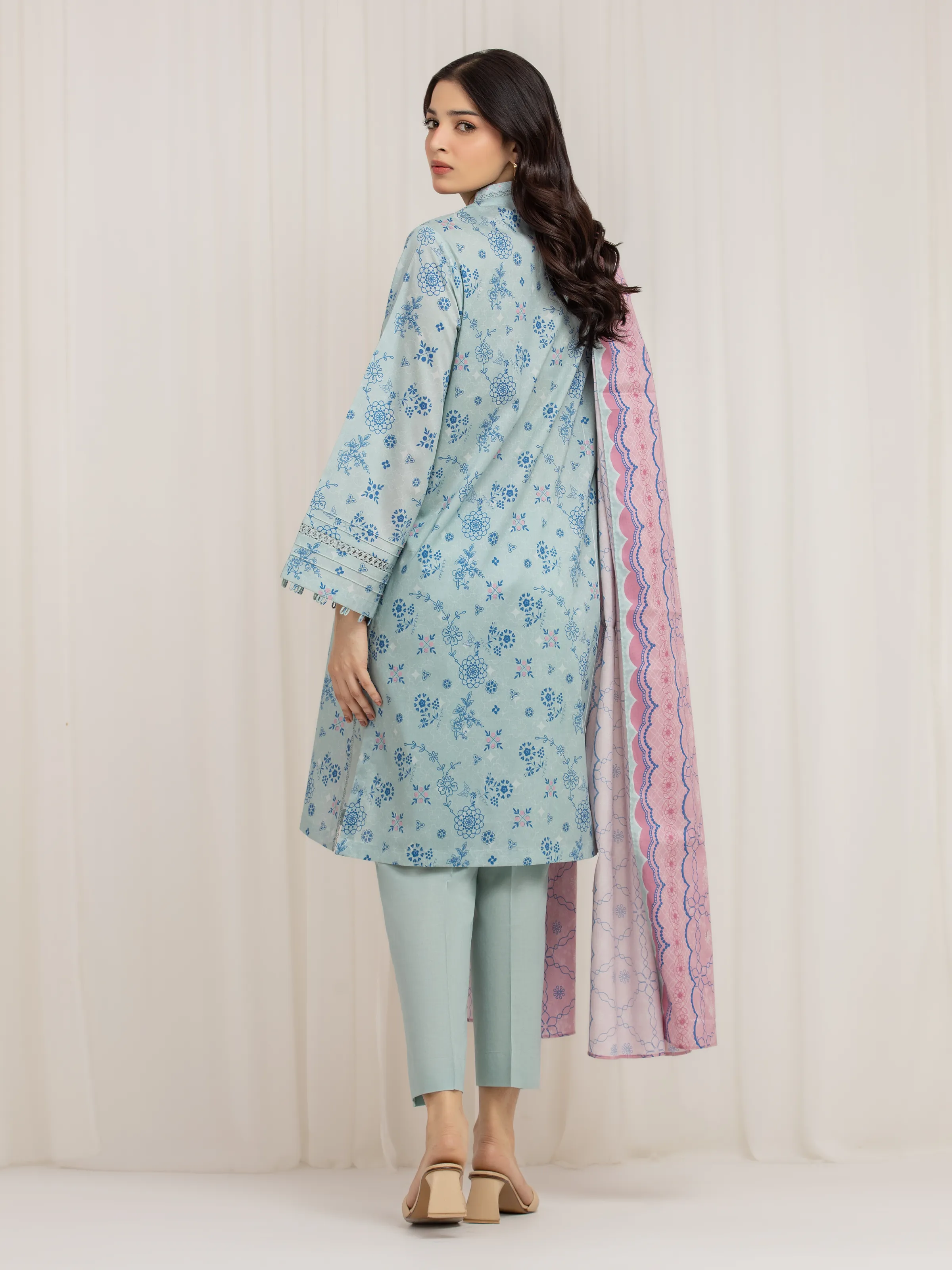 Printed Lawn Suit - EWU6A1-36574-3P - Image 6