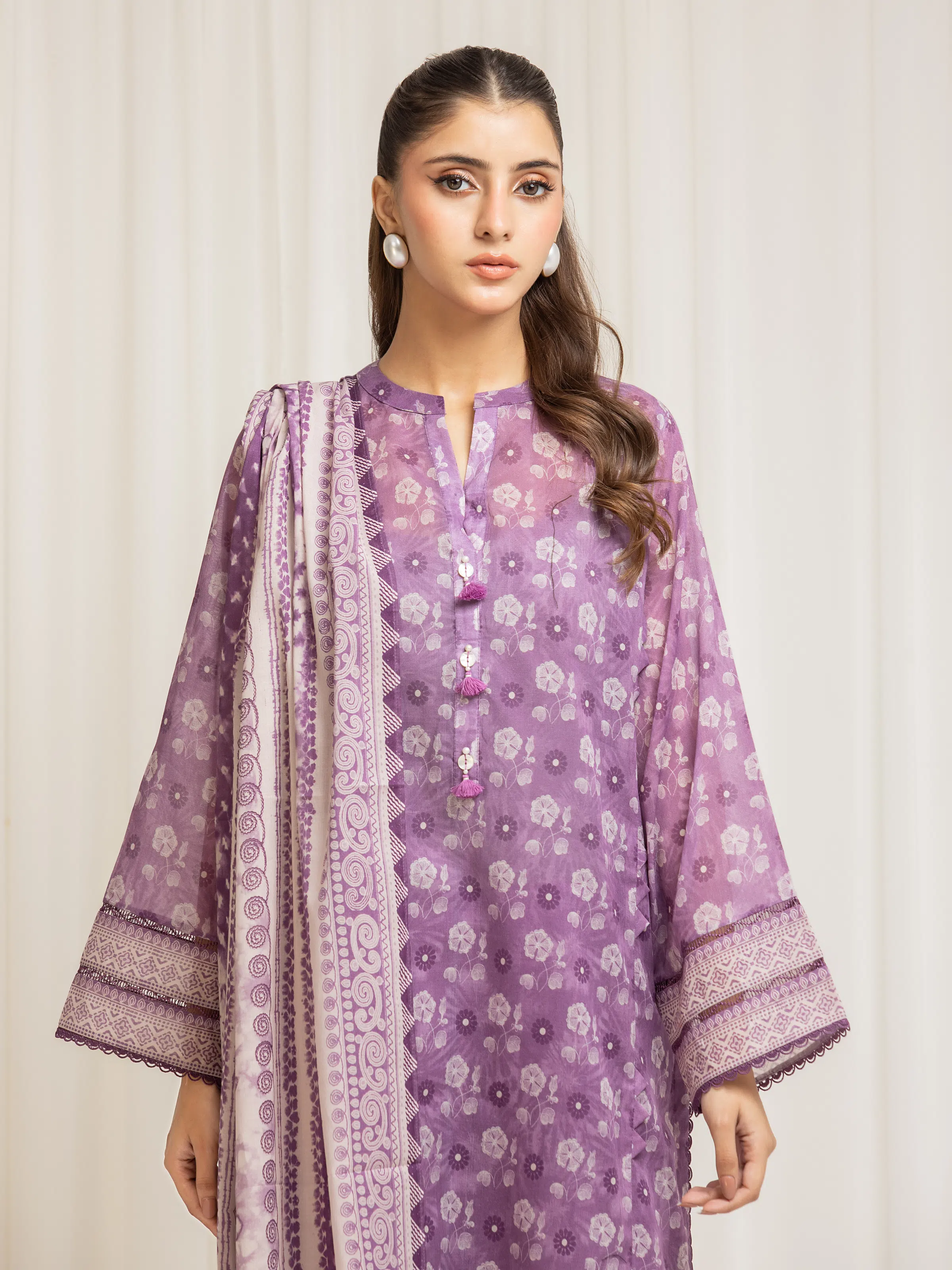 Printed Lawn Suit - EWU6A1-36582-3P - Image 2