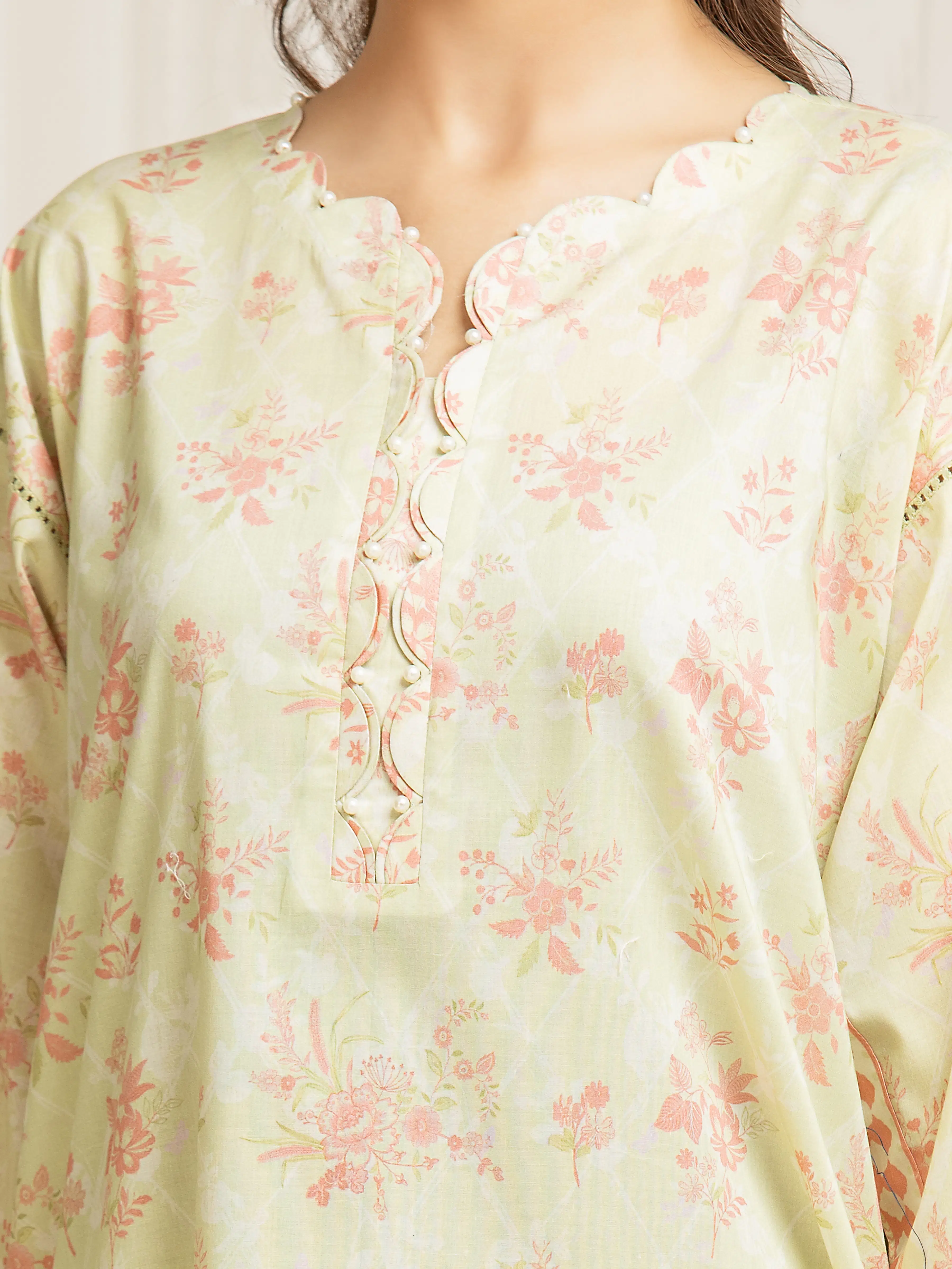 Printed Lawn Suit - EWU6A1-36583-3P - Image 4