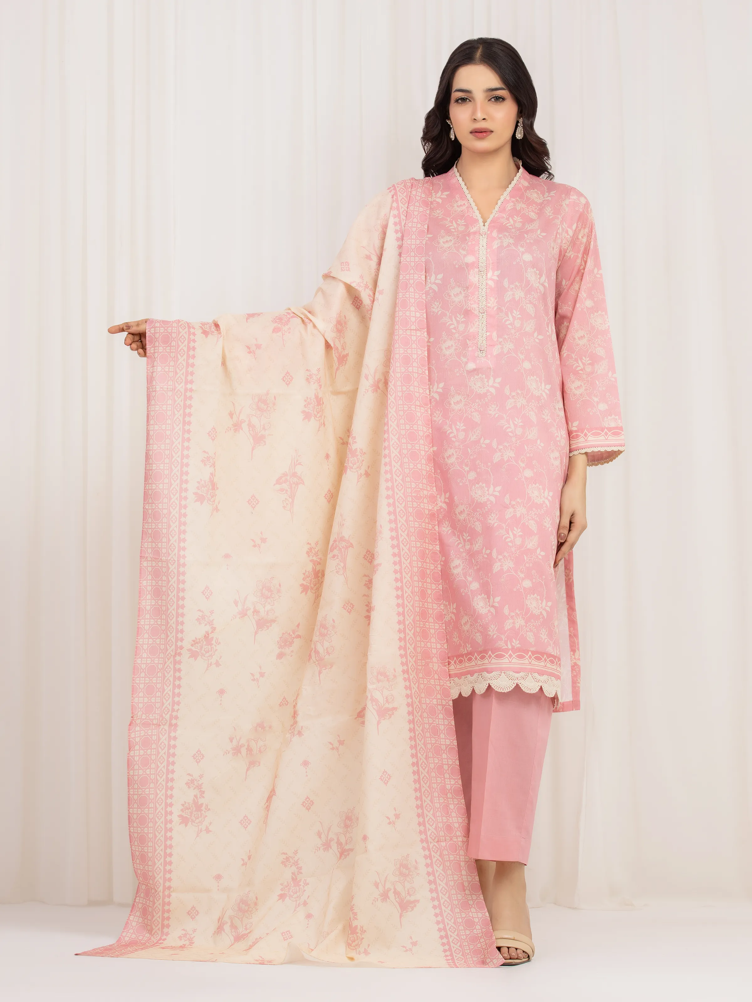 Printed Lawn Suit - EWU6A1-36593-3P