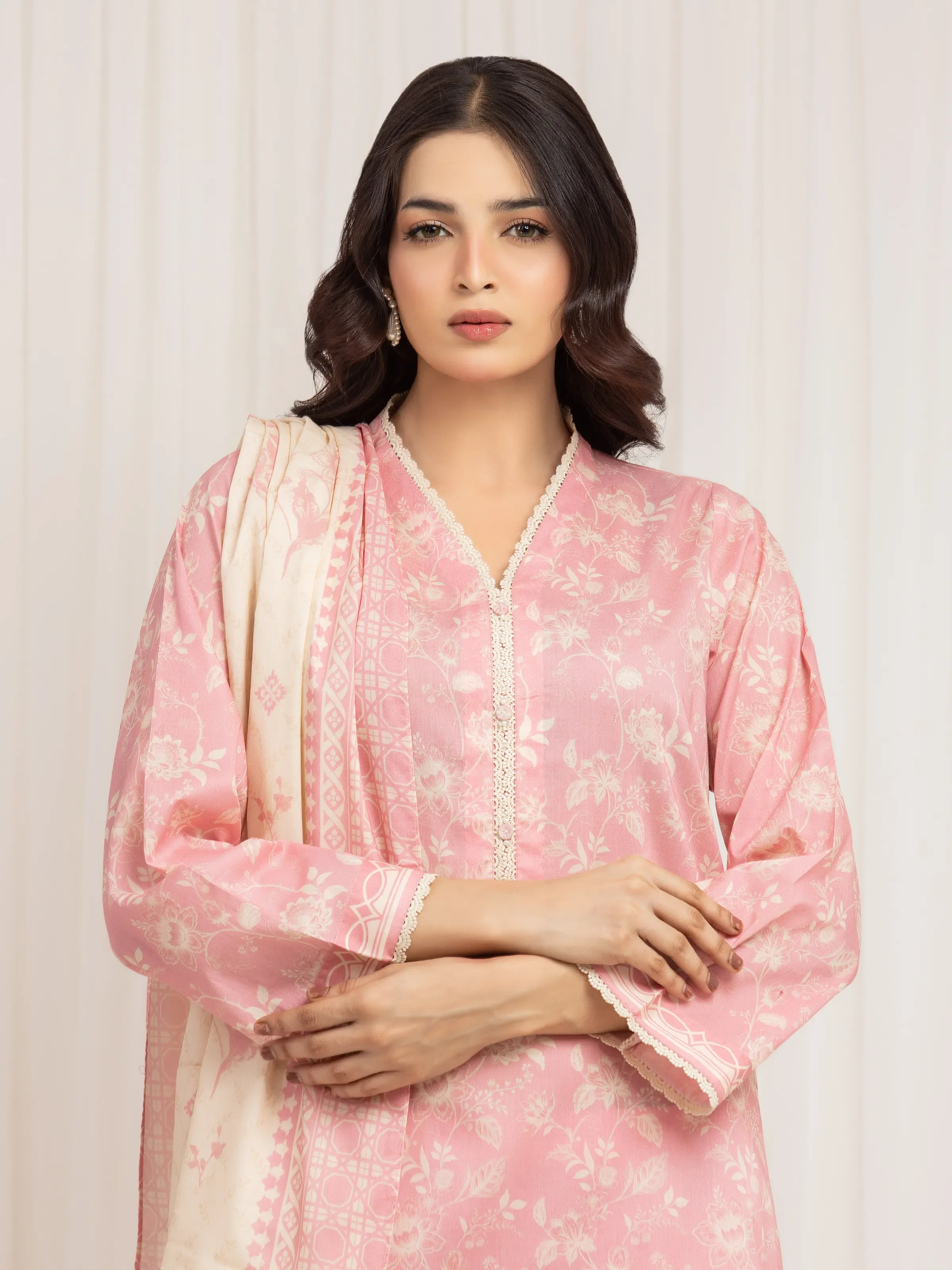 Printed Lawn Suit - EWU6A1-36593-3P - Image 2