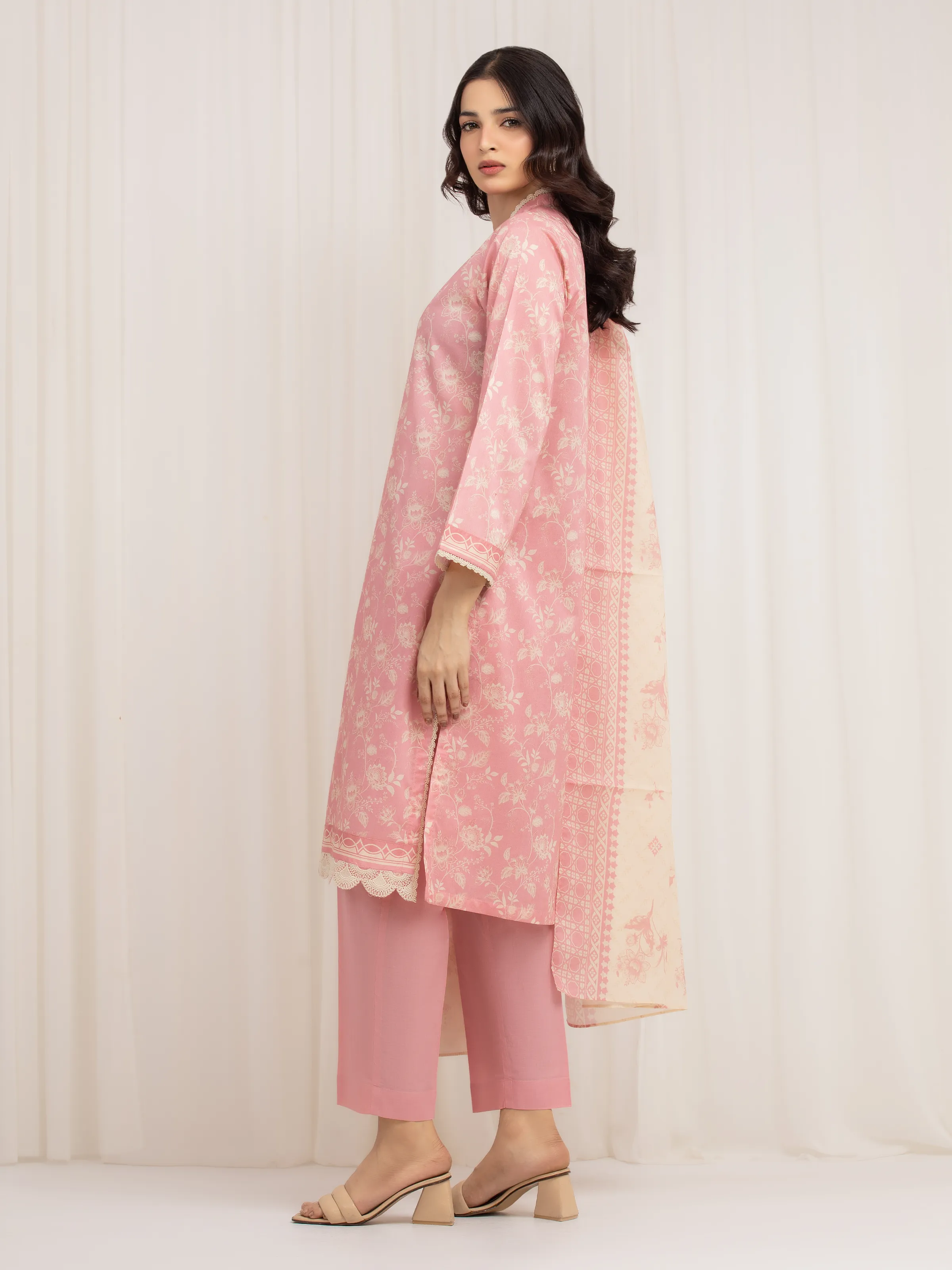 Printed Lawn Suit - EWU6A1-36593-3P - Image 5