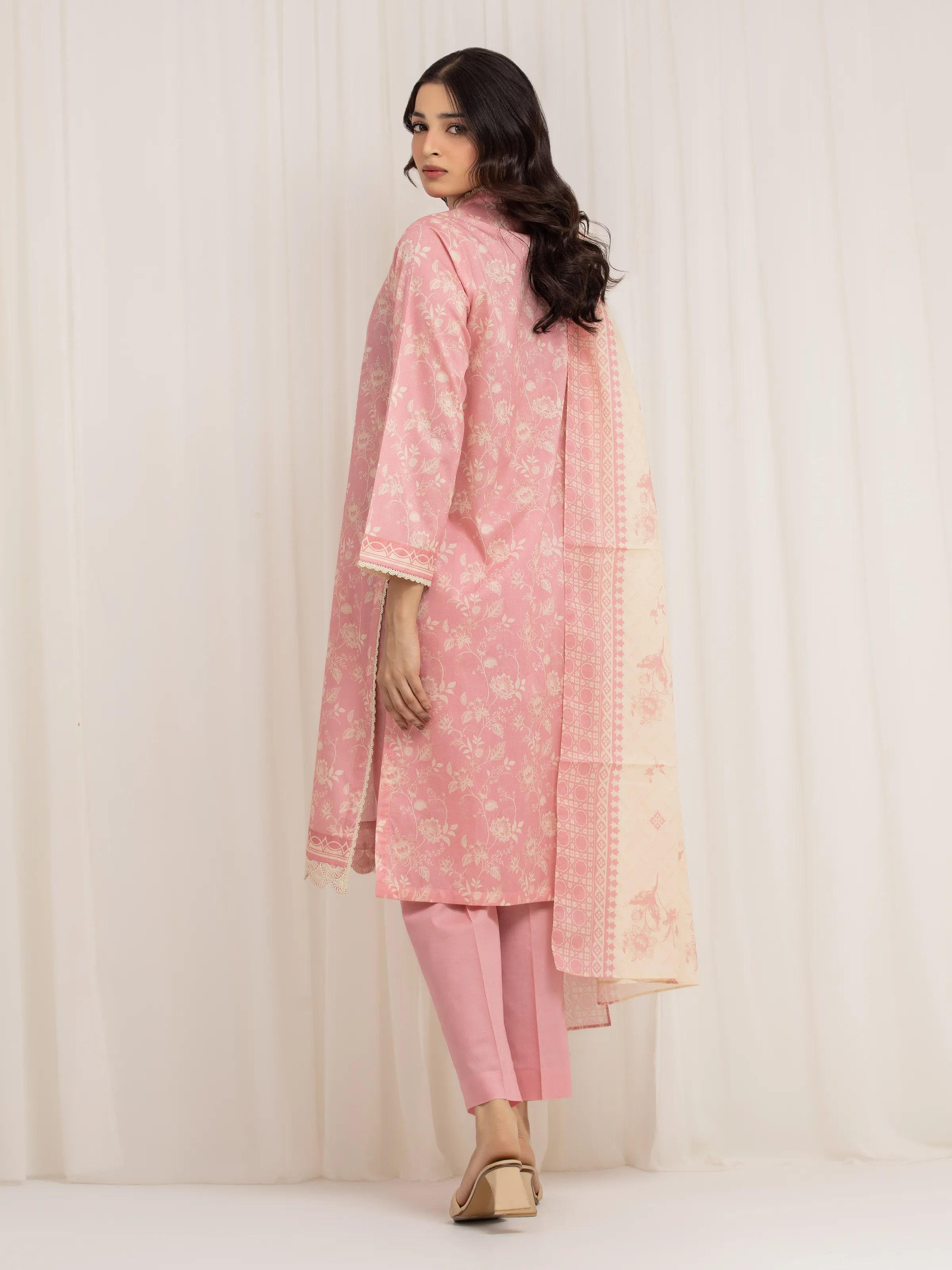 Printed Lawn Suit - EWU6A1-36593-3P - Image 6