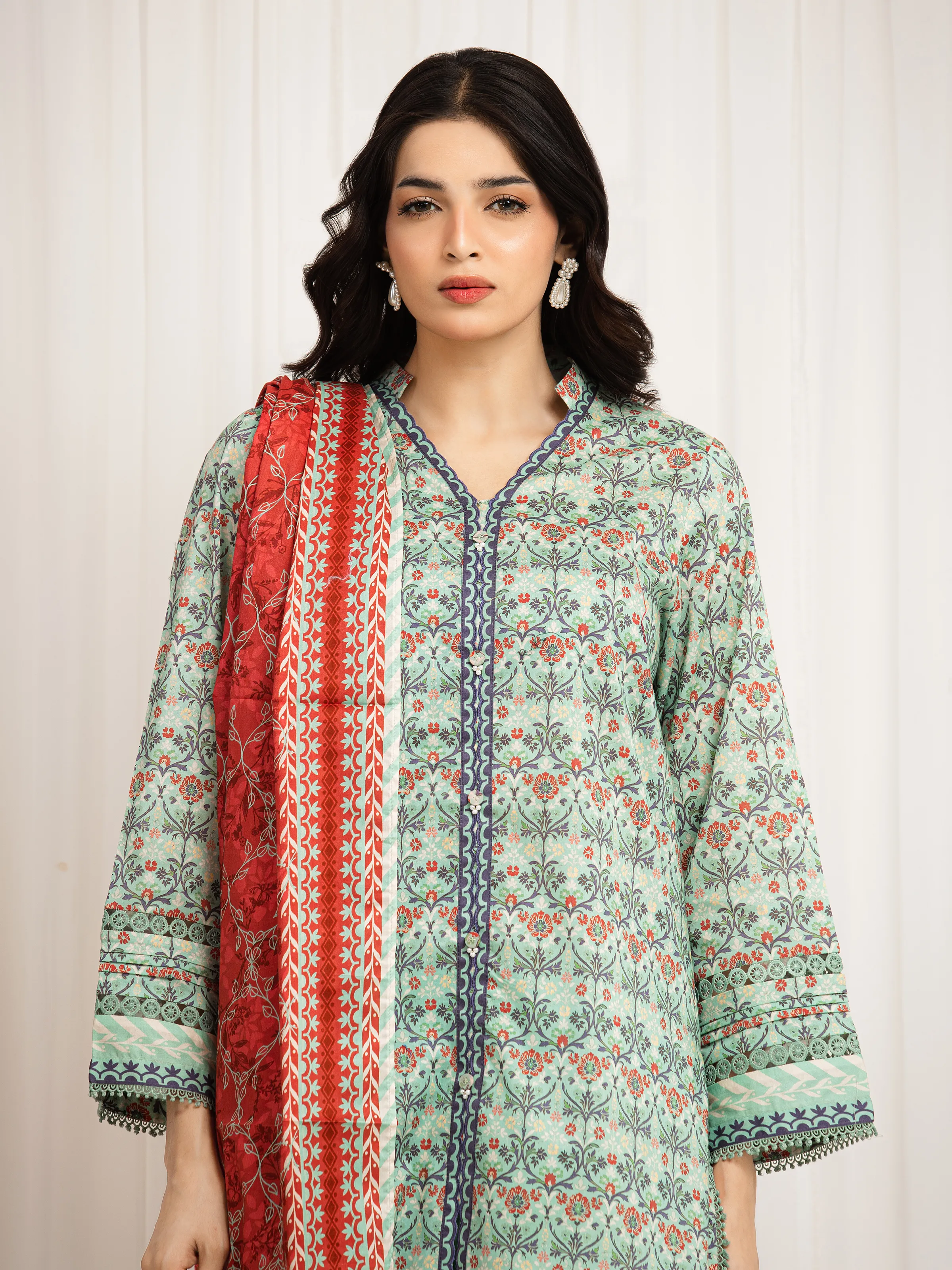 Printed Lawn Suit - EWU6A1-36600-3P - Image 2
