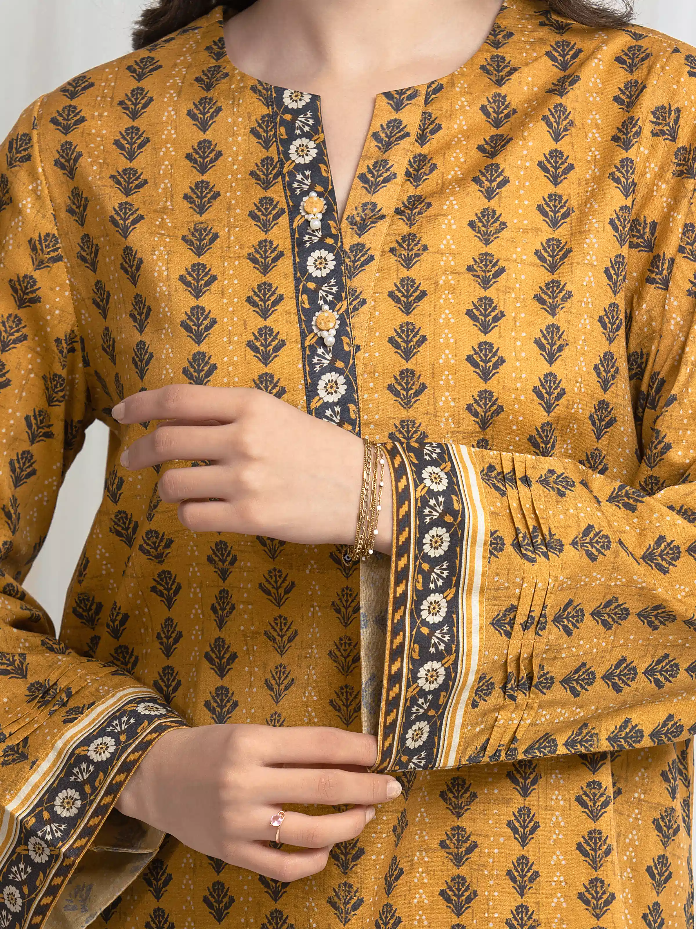 Printed Lawn Suit - EWU6A1-36611-3P - Image 3