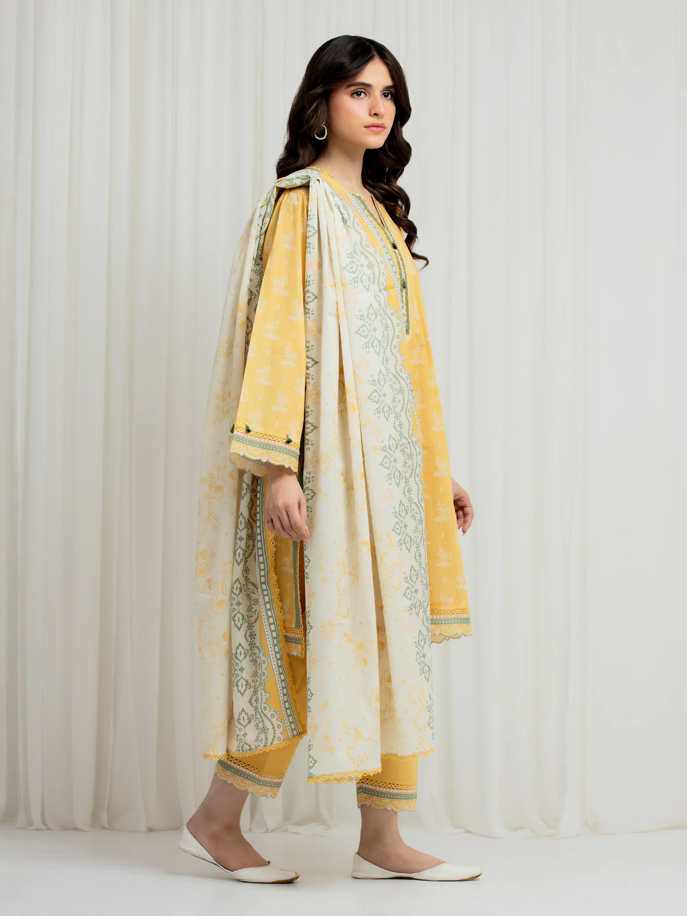 Printed Lawn Suit - EWU6A1-36624-3P - Image 6