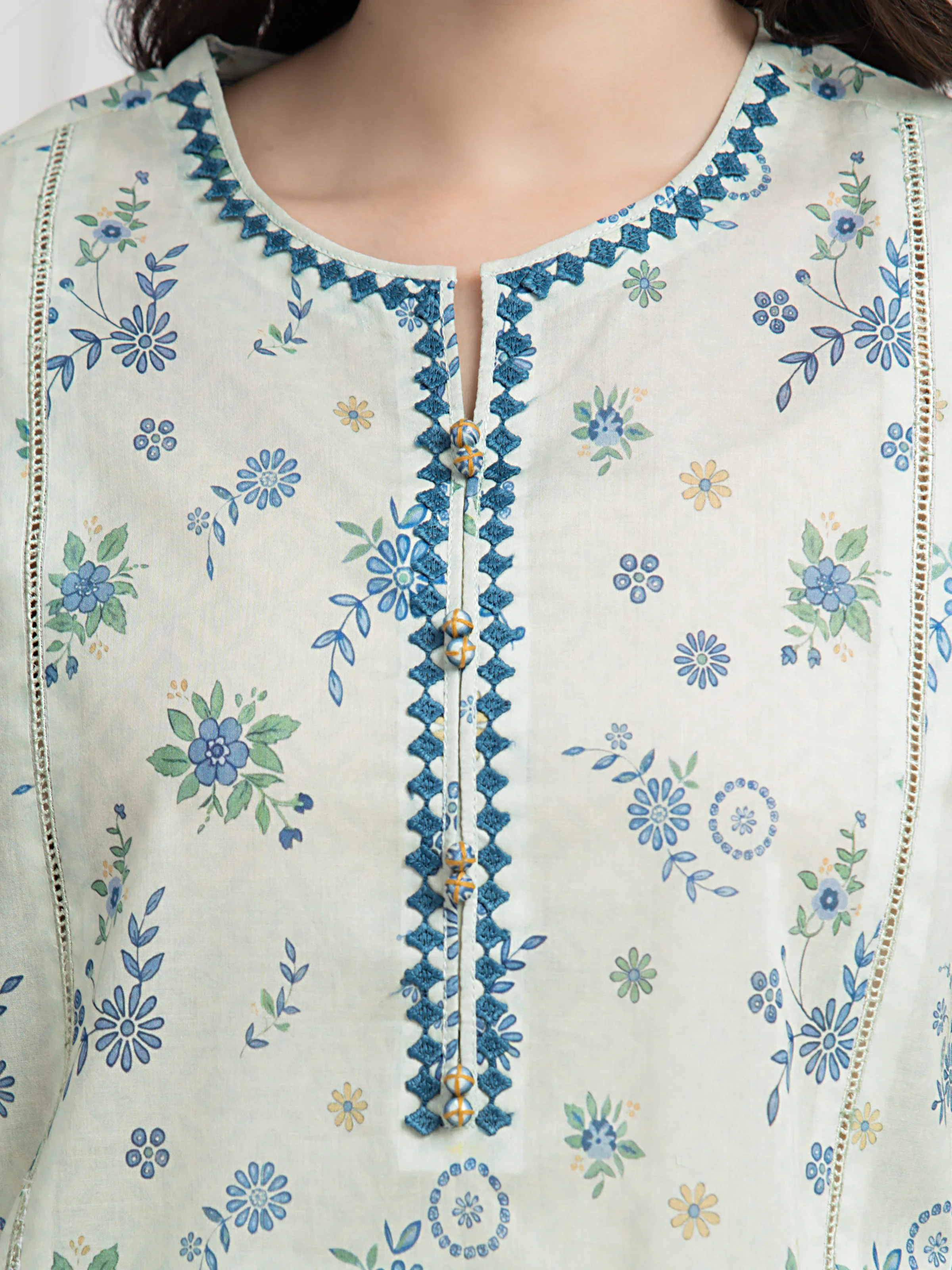 Printed Lawn Suit - EWU6A1-36627-3P - Image 4