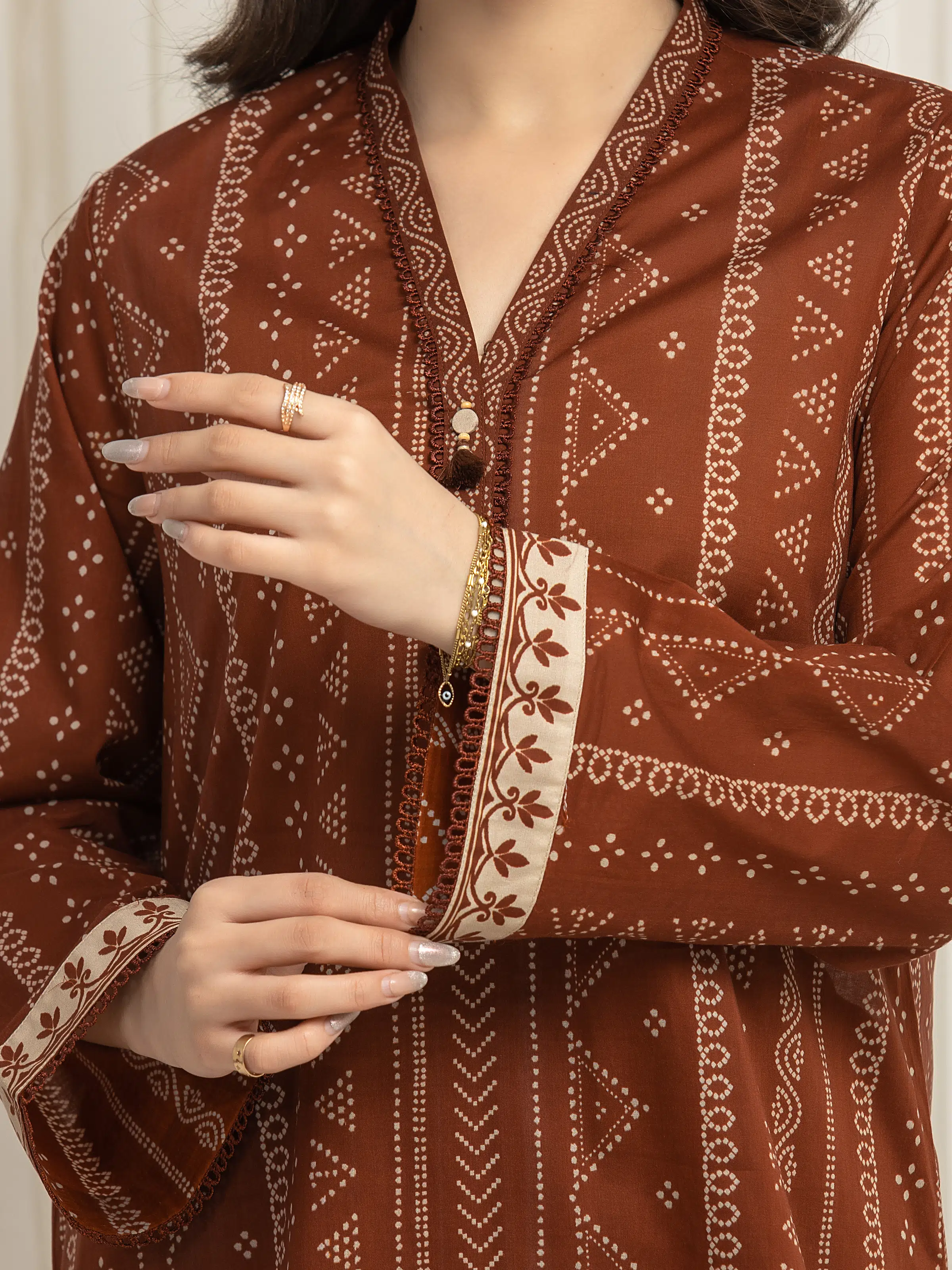 Printed Lawn Suit - EWU6A1-36639-3P - Image 3