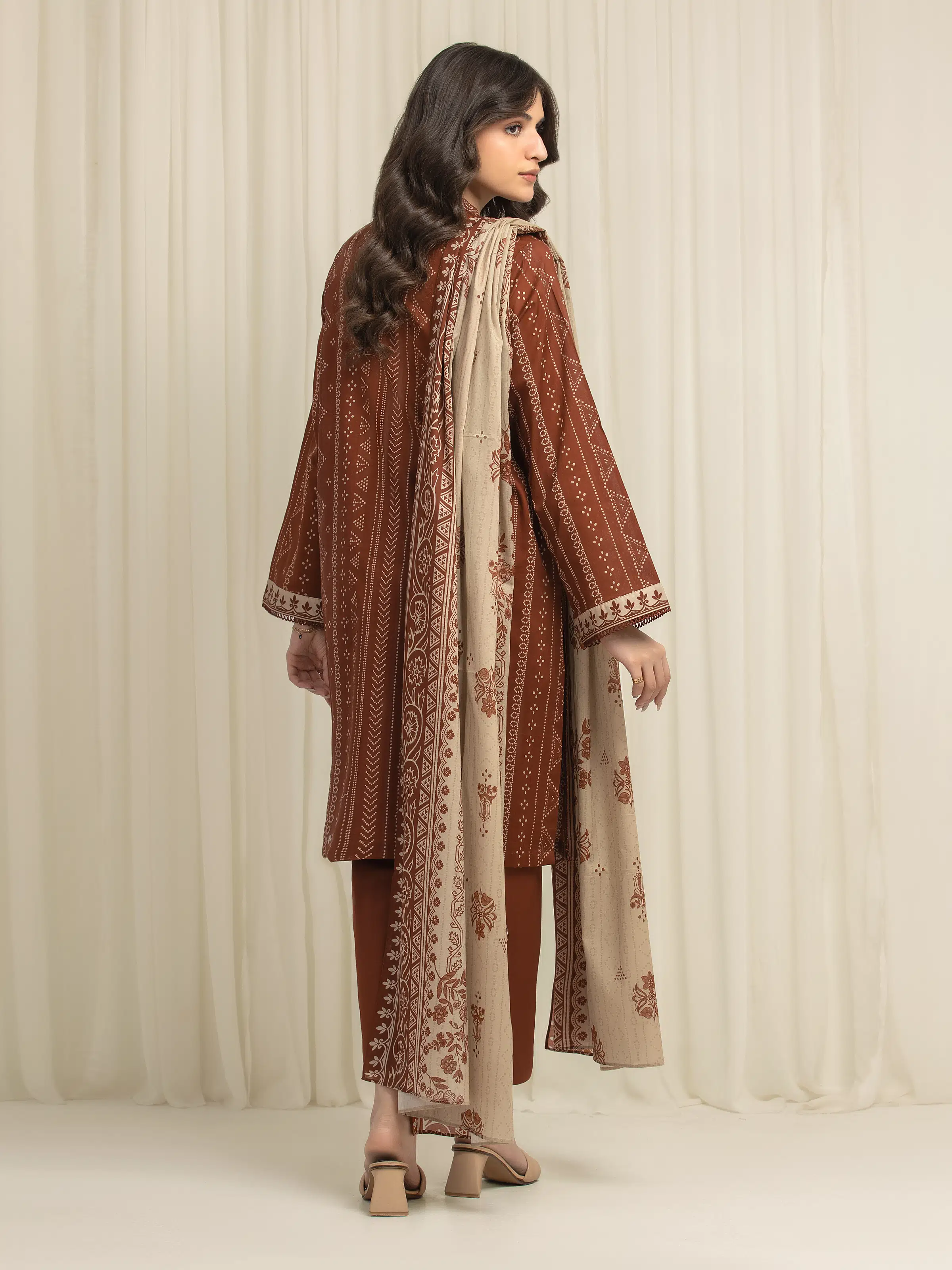 Printed Lawn Suit - EWU6A1-36639-3P - Image 6