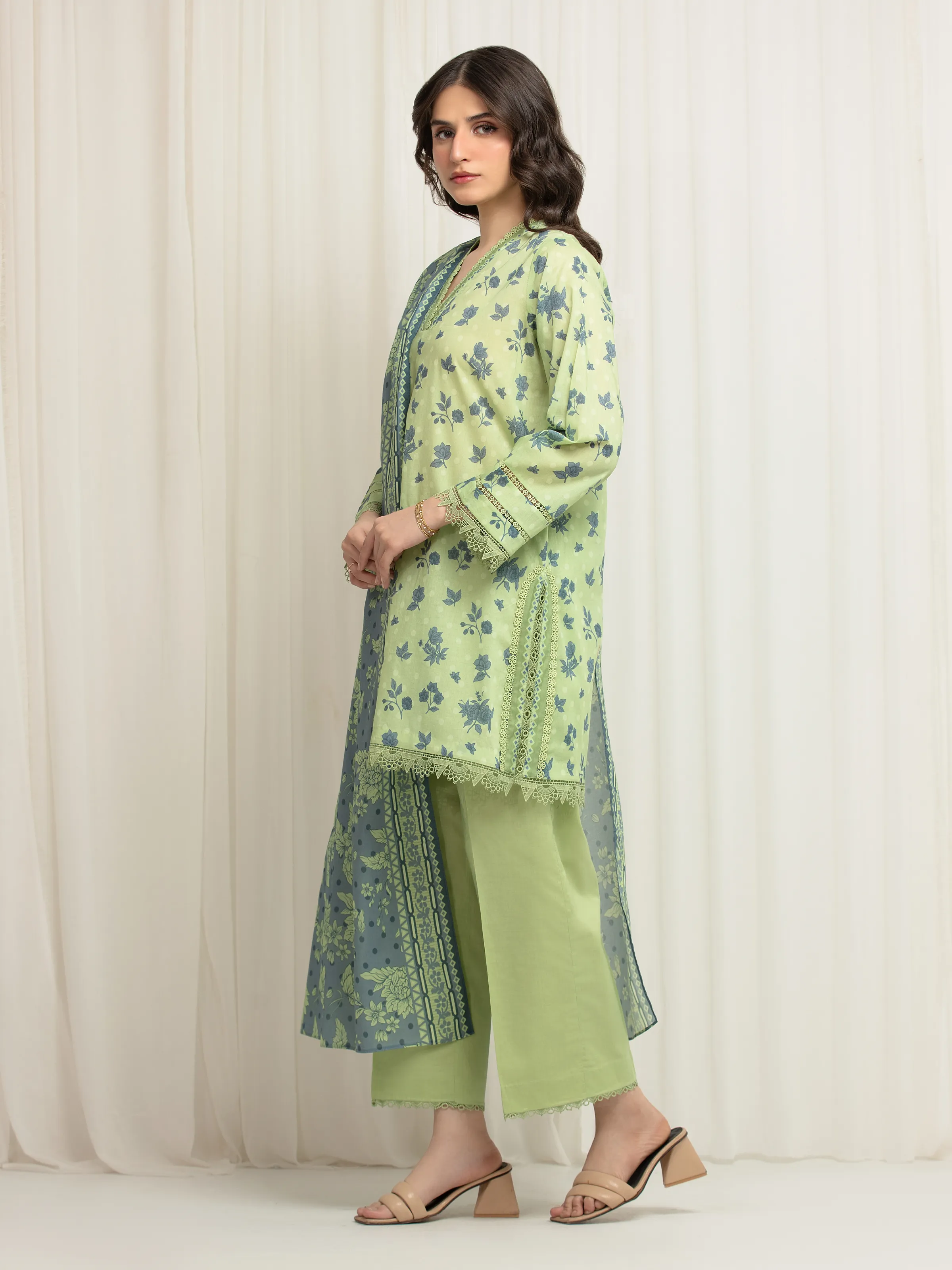 Printed Lawn Suit - EWU6A1-36650-3P - Image 5
