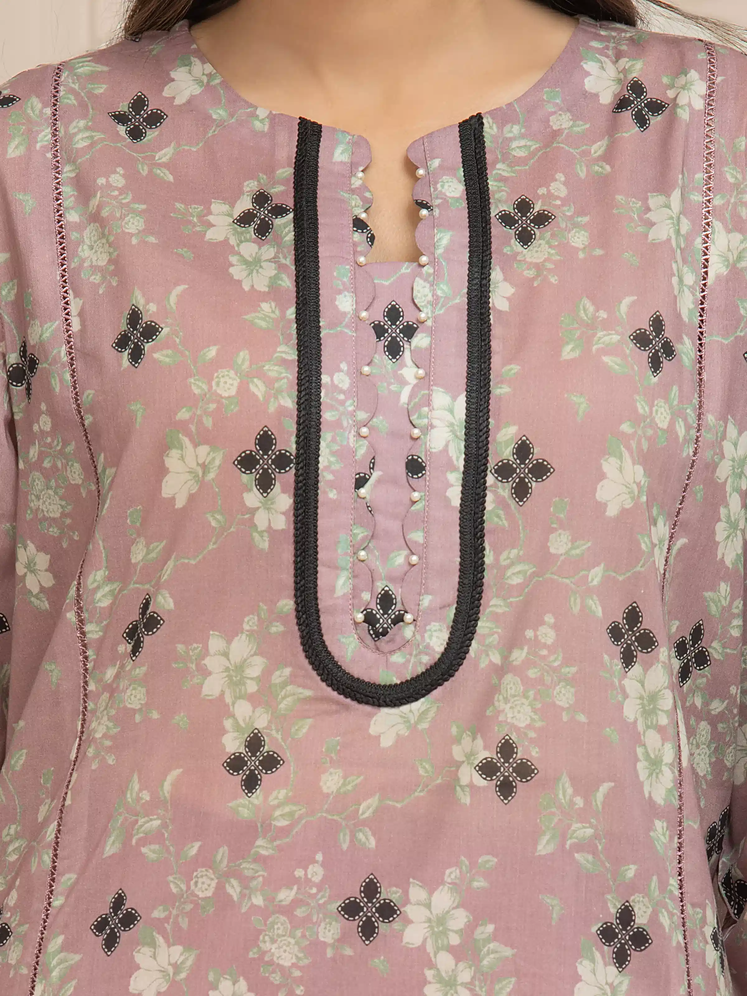 Printed Lawn Suit - EWU6A1-36657-3P - Image 3