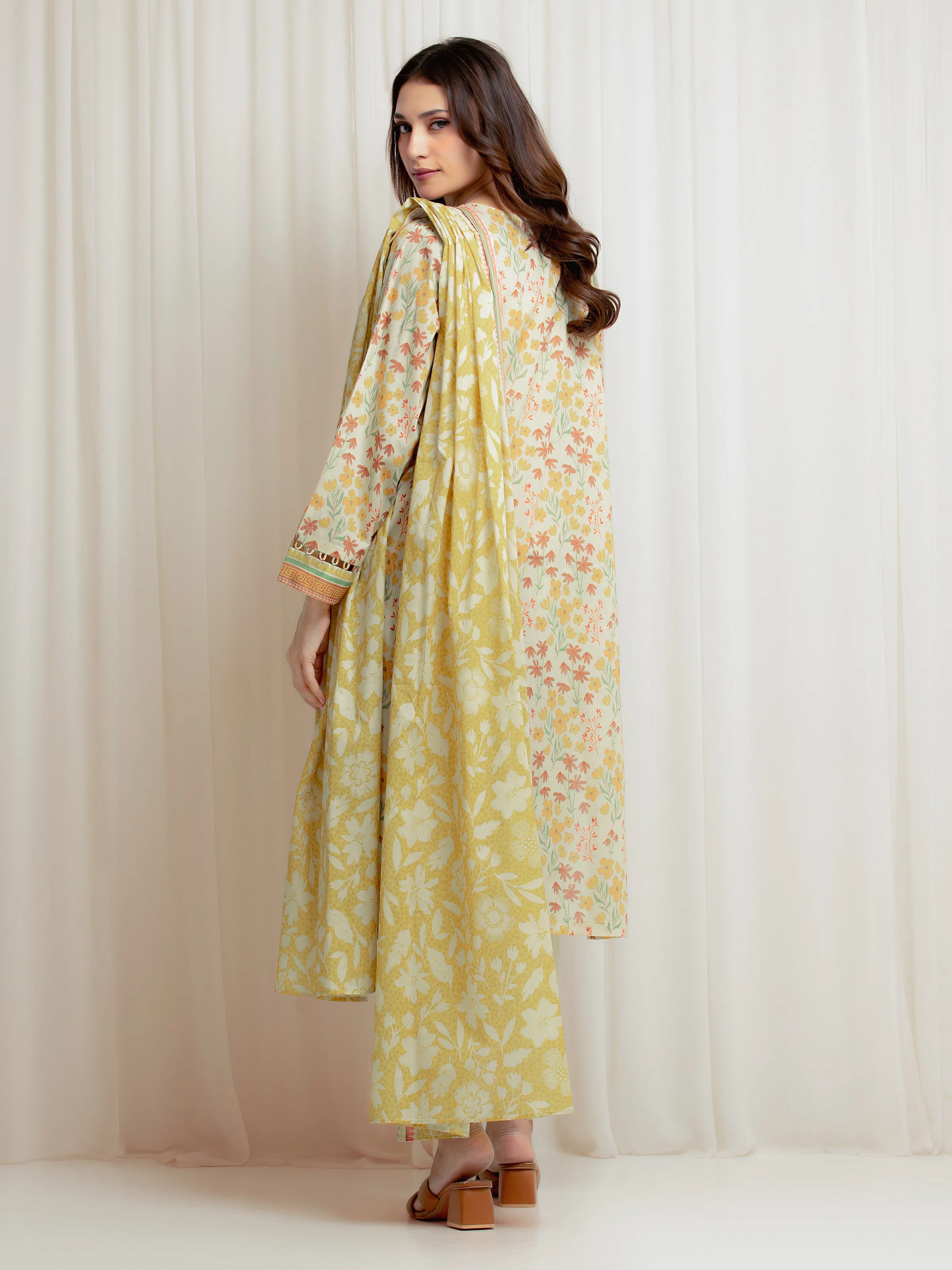 Printed Lawn Suit - EWU6A1-36668-3P - Image 6