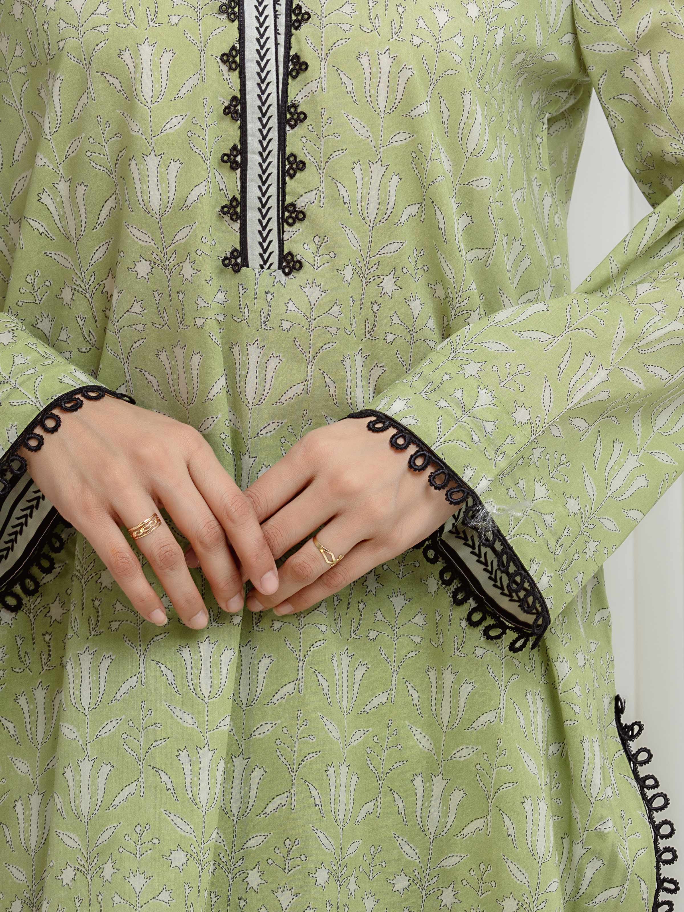 Printed Lawn Suit - EWU6A1-36669-3P - Image 4