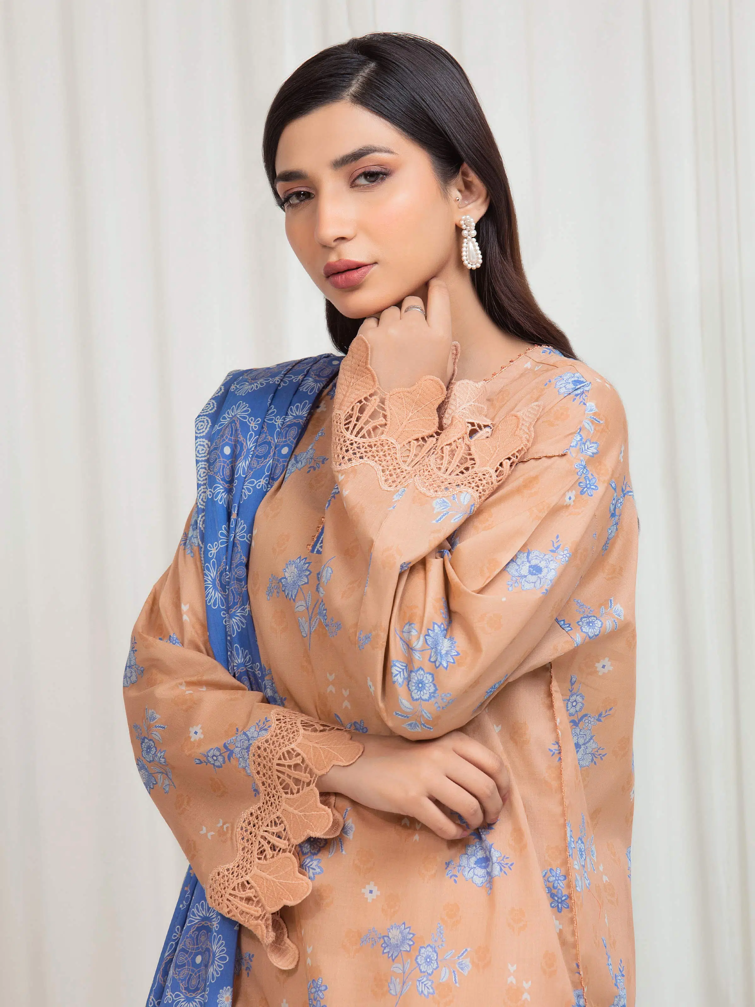 Printed Lawn Suit - EWU6A1-36675-3P - Image 2