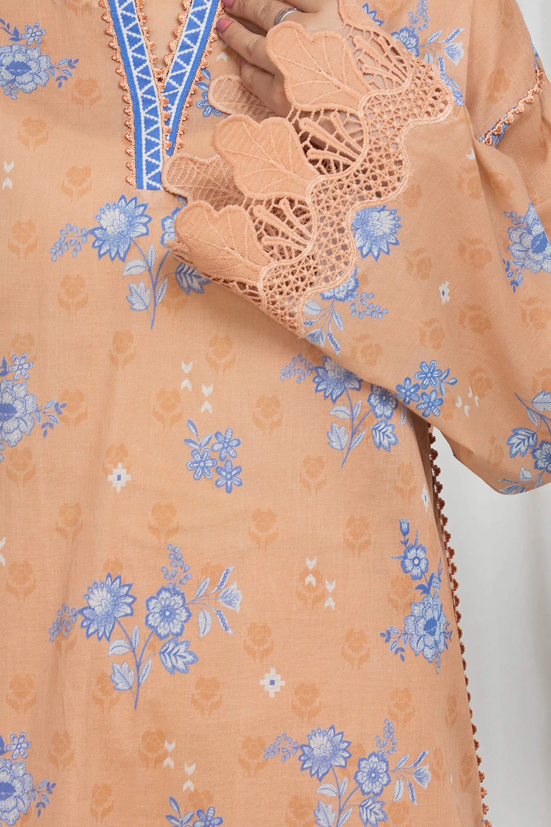 Printed Lawn Suit - EWU6A1-36675-3P - Image 3