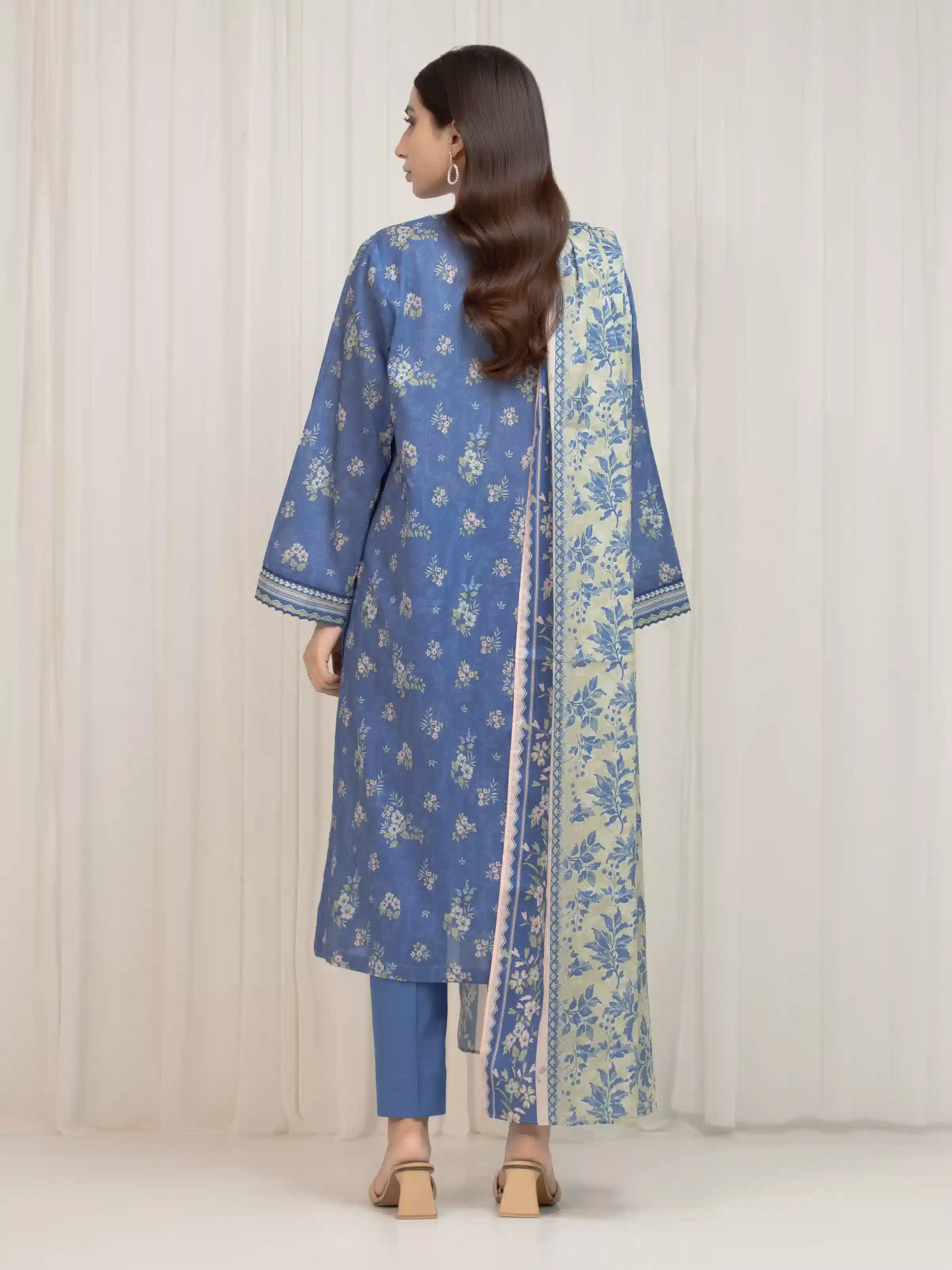Printed Lawn Suit - EWU6A1-36678-3P - Image 5