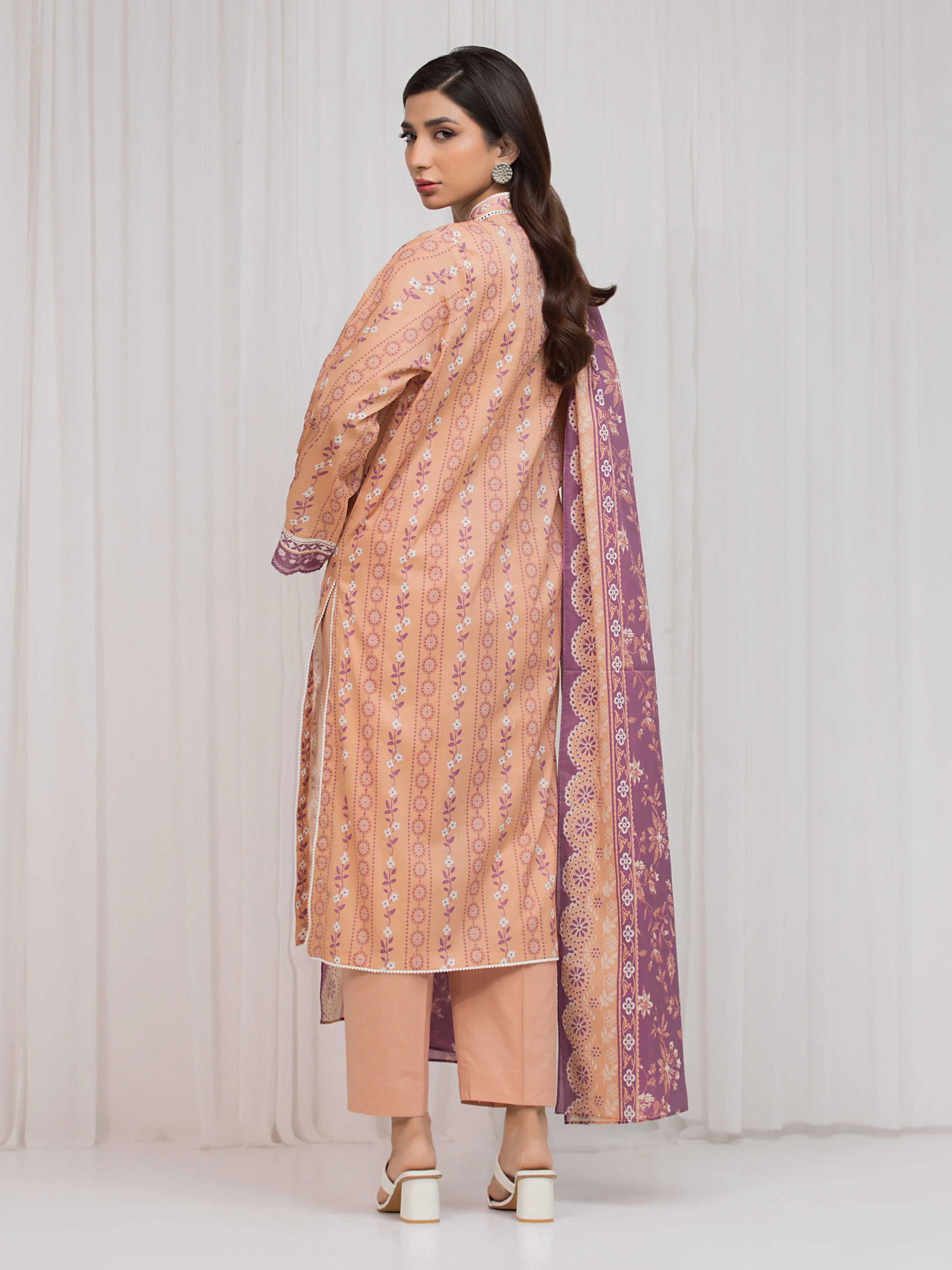 Printed Lawn Suit - EWU6A1-36680-3P - Image 6
