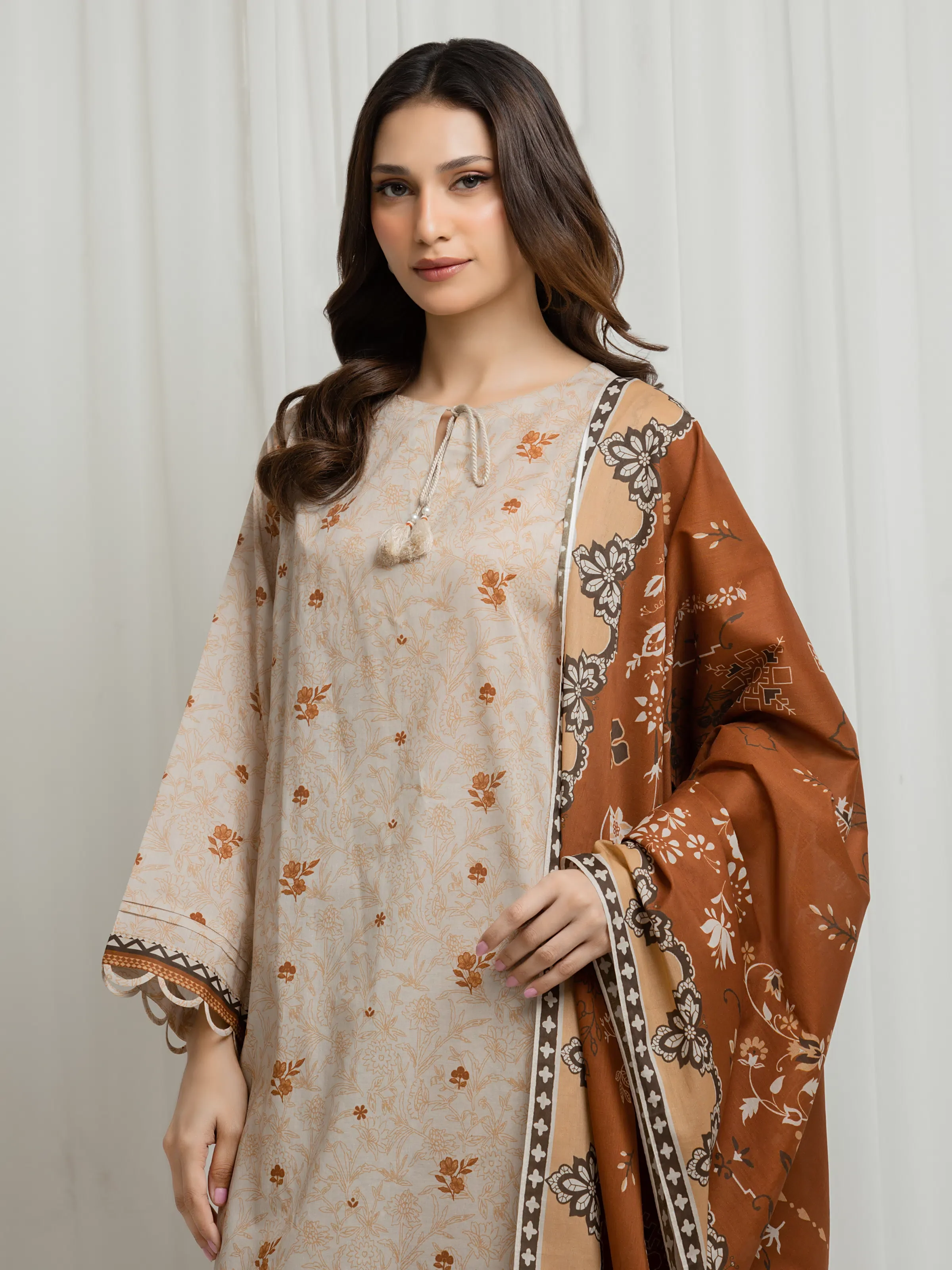 Printed Lawn Suit - EWU6A1-36685-3P - Image 2