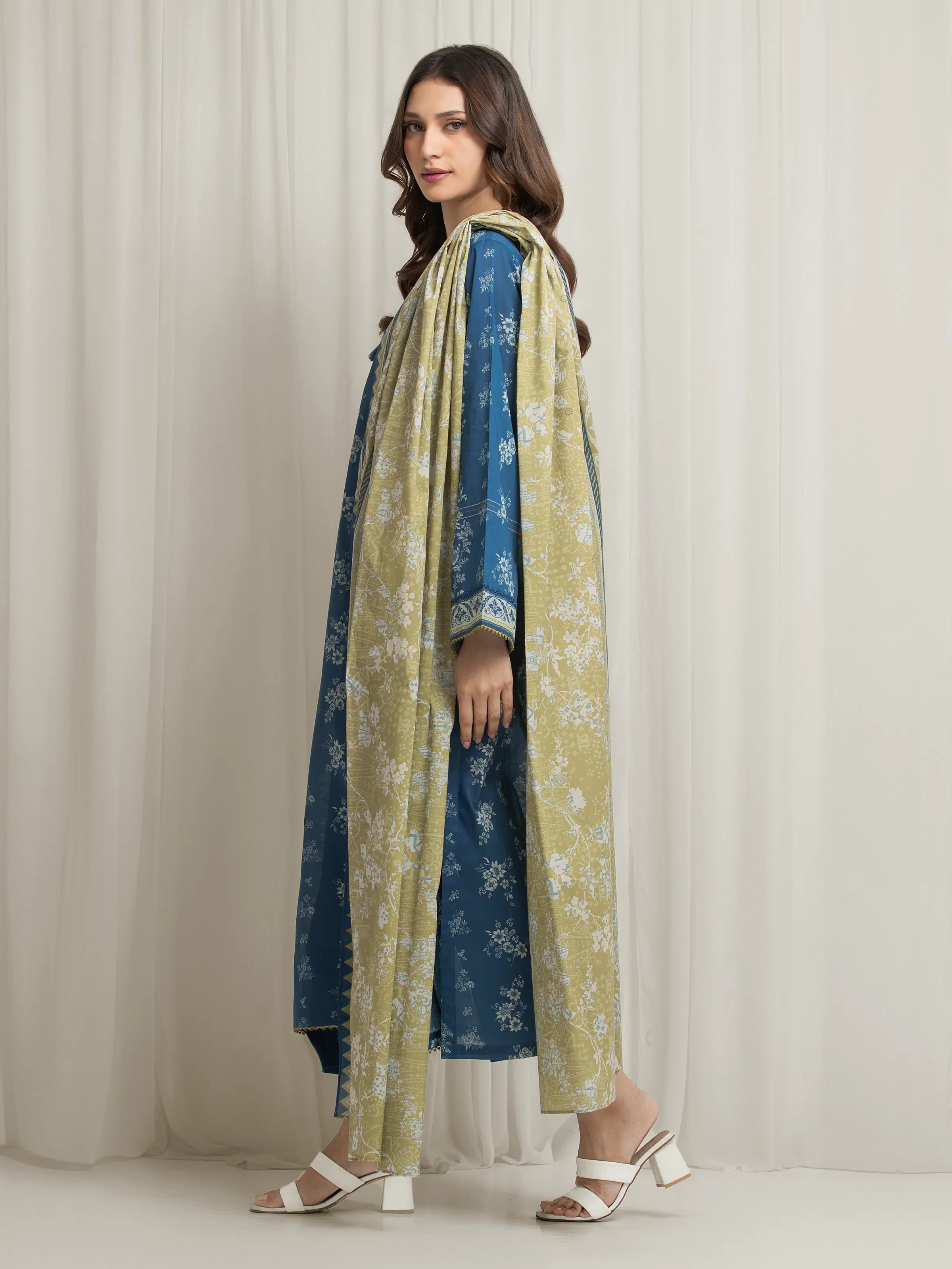 Printed Lawn Suit - EWU6A1-36691-3P - Image 5