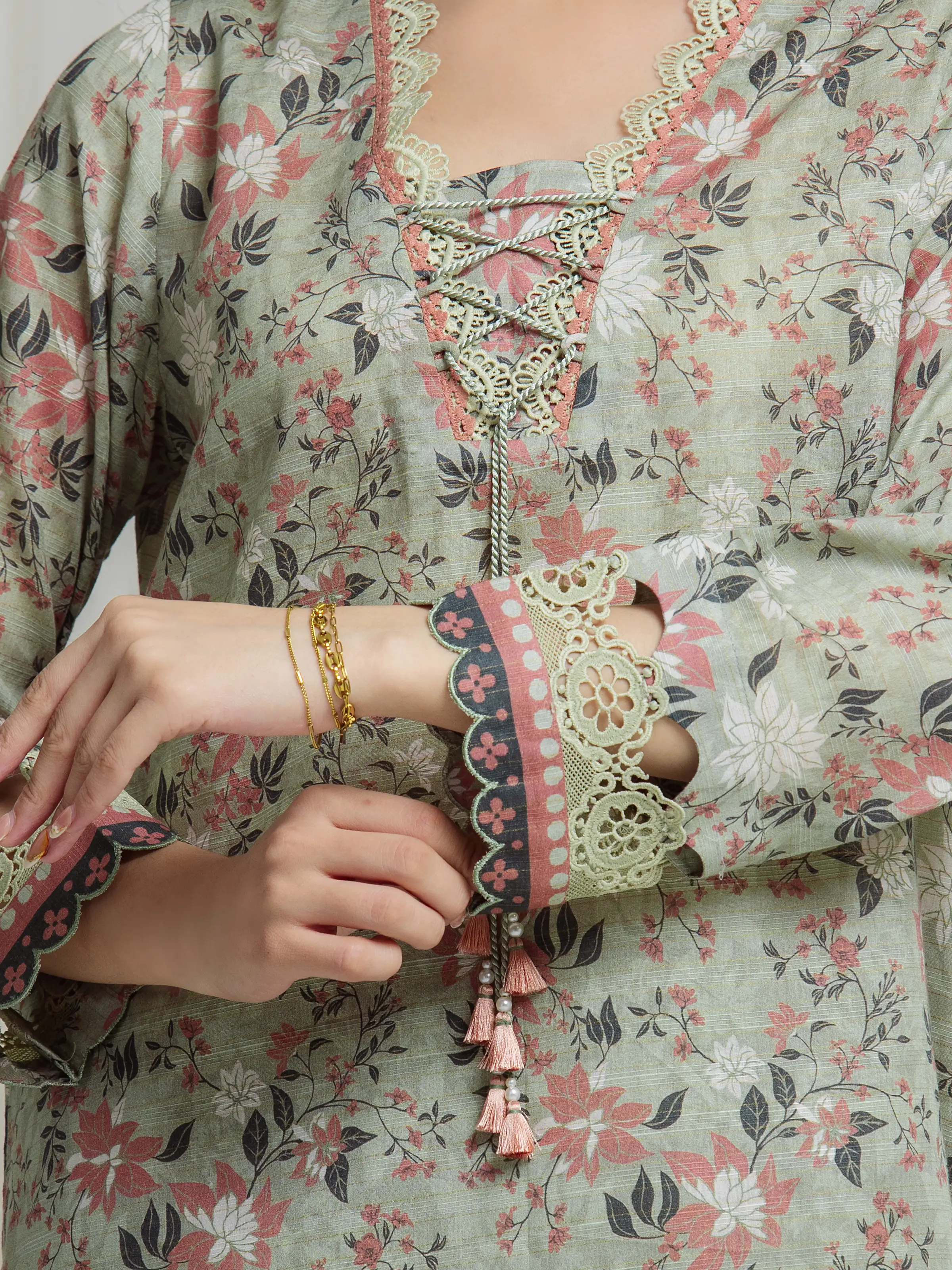 Printed Zari Lawn Suit - EWU6M6-085-3P - Image 3