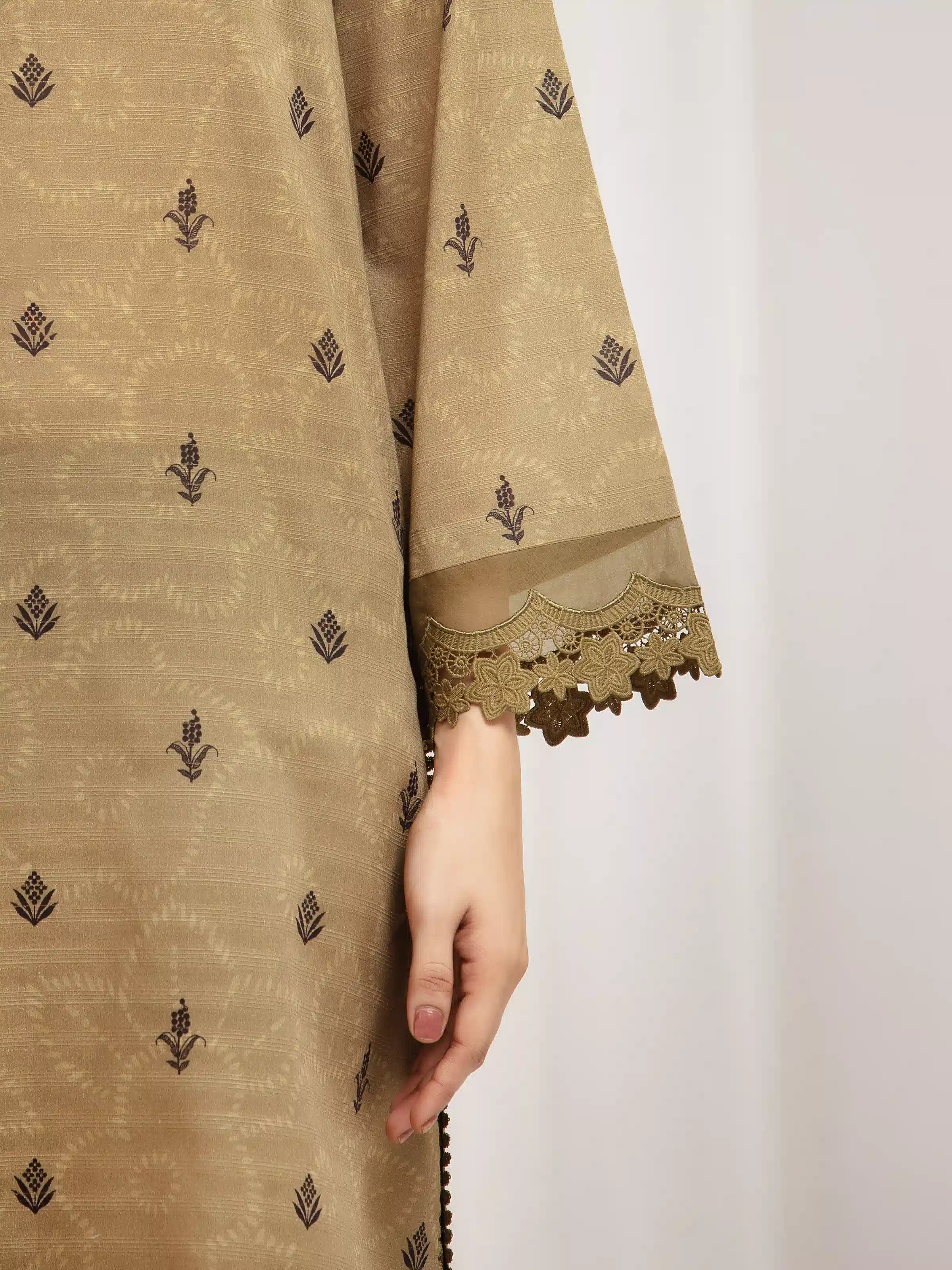 Printed Zari Lawn Suit - EWU6M6-020-3P - Image 3