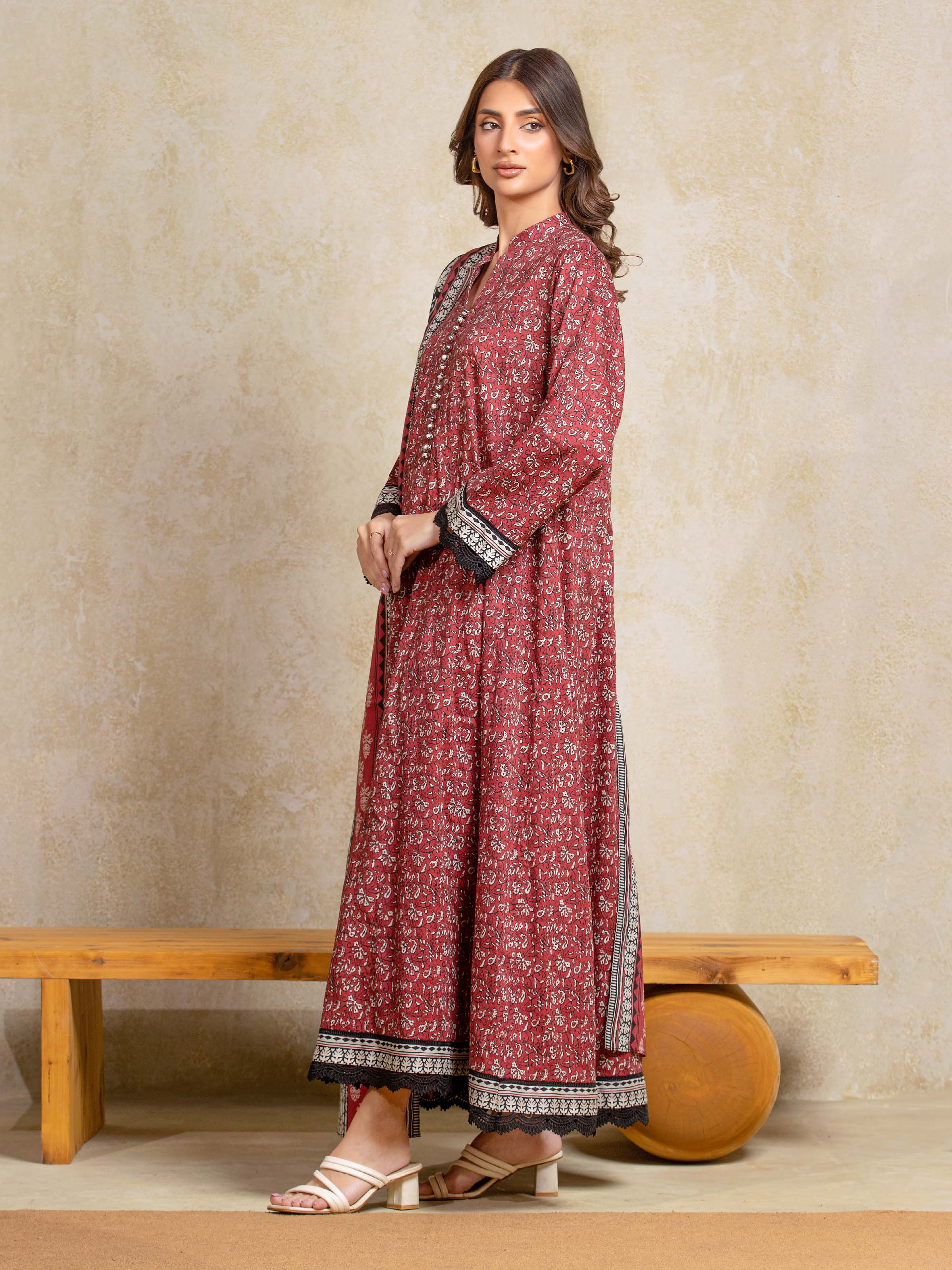 Printed Khaddar Suit - EWU5A3-35901-3P - Image 5