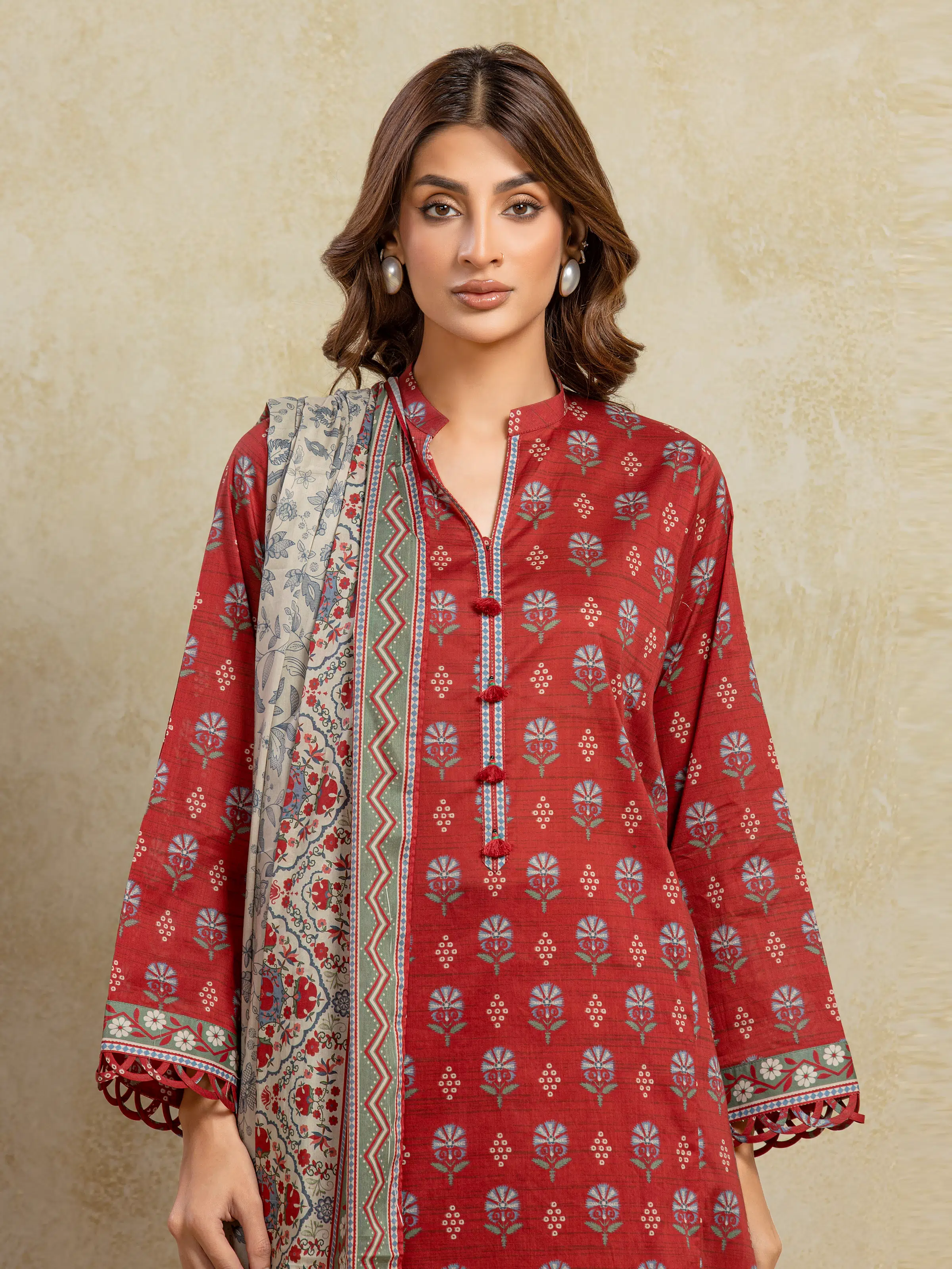 Printed Khaddar Suit - EWU5A3-35951-3P - Image 2
